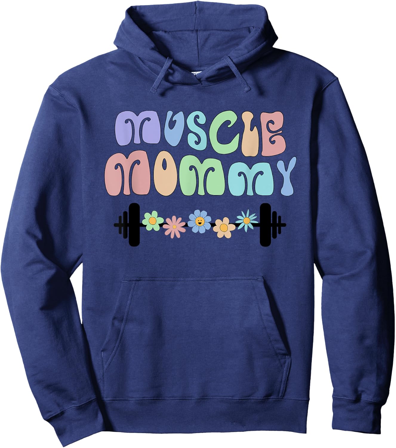 Gym Muscle Mommy Pump Cover Hoodie - Hoodie | Navy