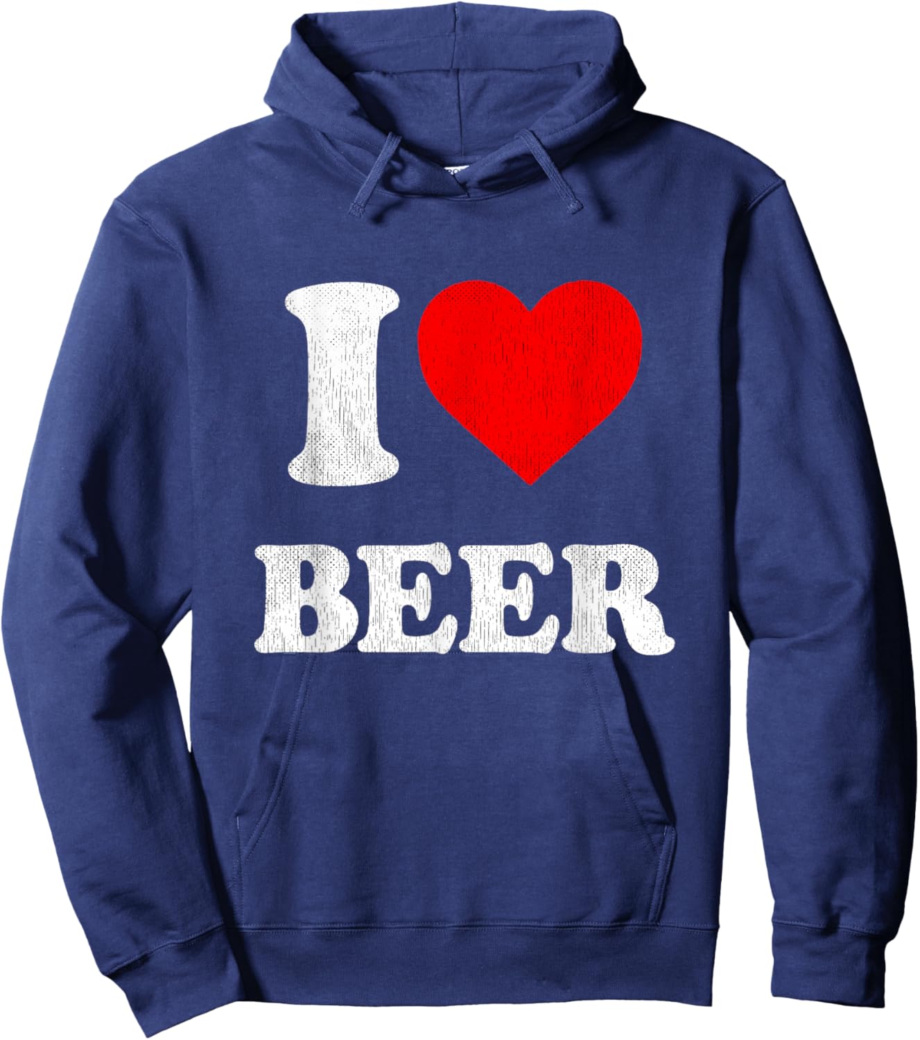 I Heart Beer Funny Drinking Merch I Love Beer Hoodie - Hoodie | Navy