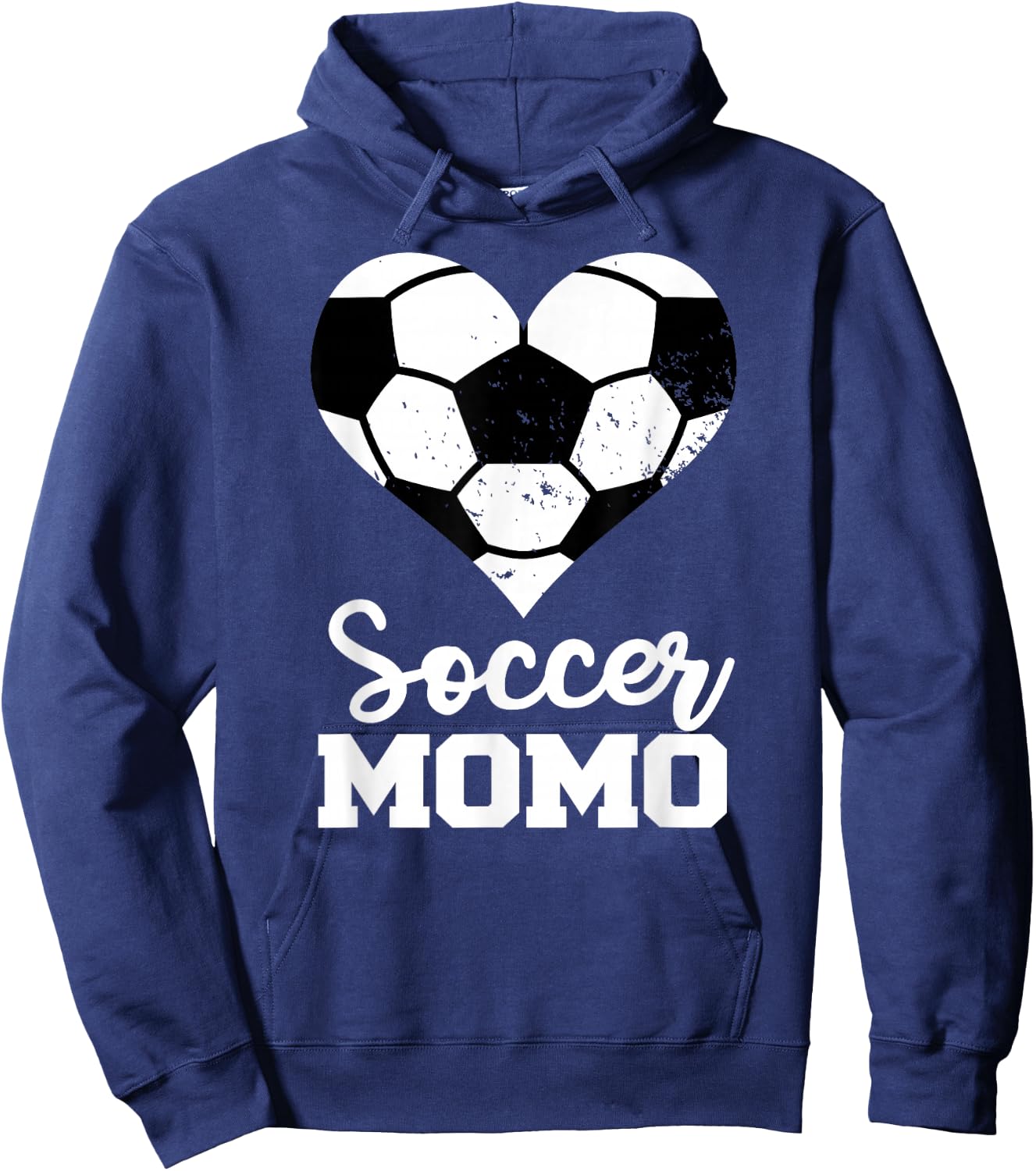 Soccer Momo Funny Soccer Heart Grandma Momo Hoodie - Hoodie | Navy