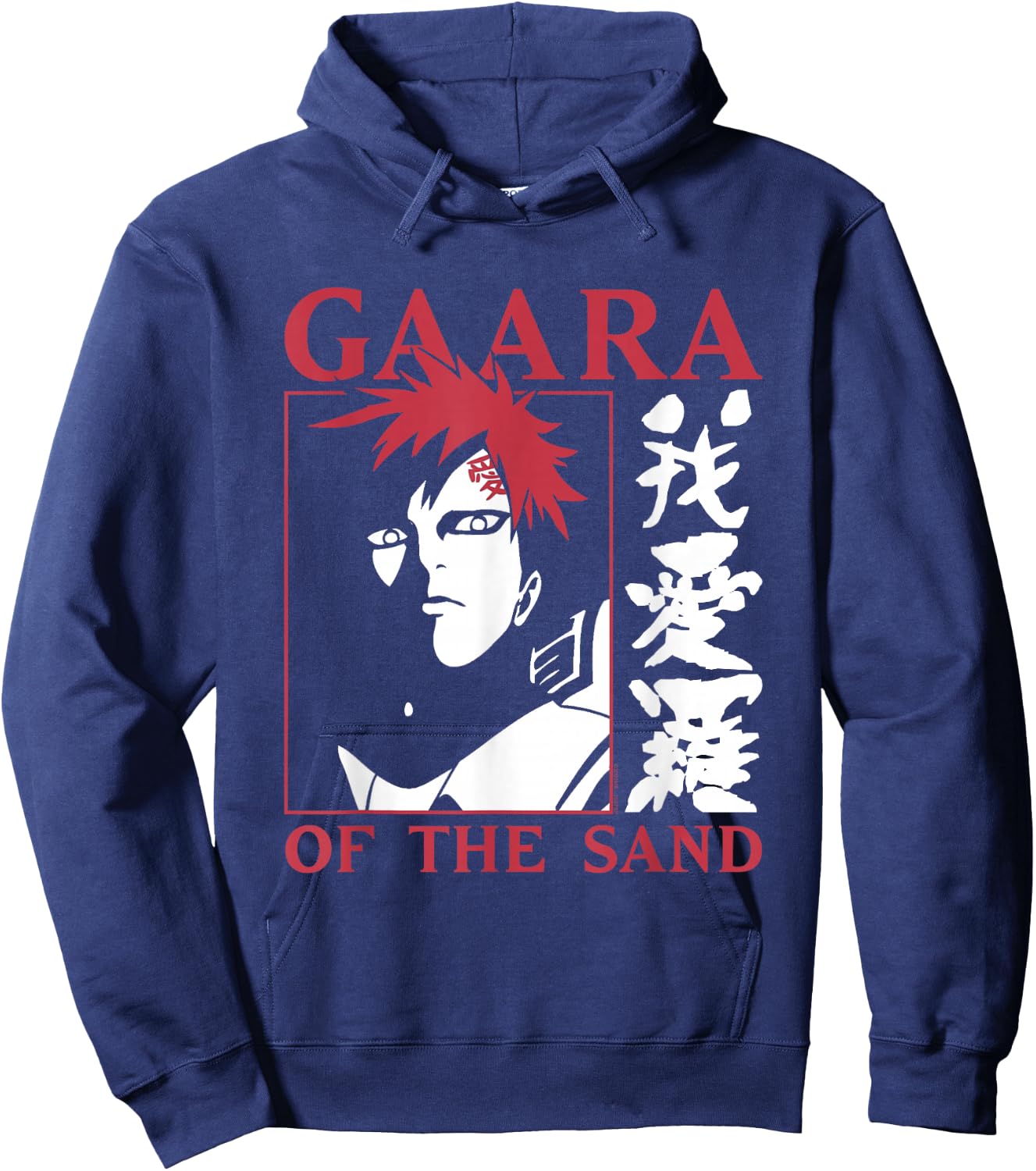 Naruto Shippuden Gaara of The Sand Hoodie - Hoodie | Navy