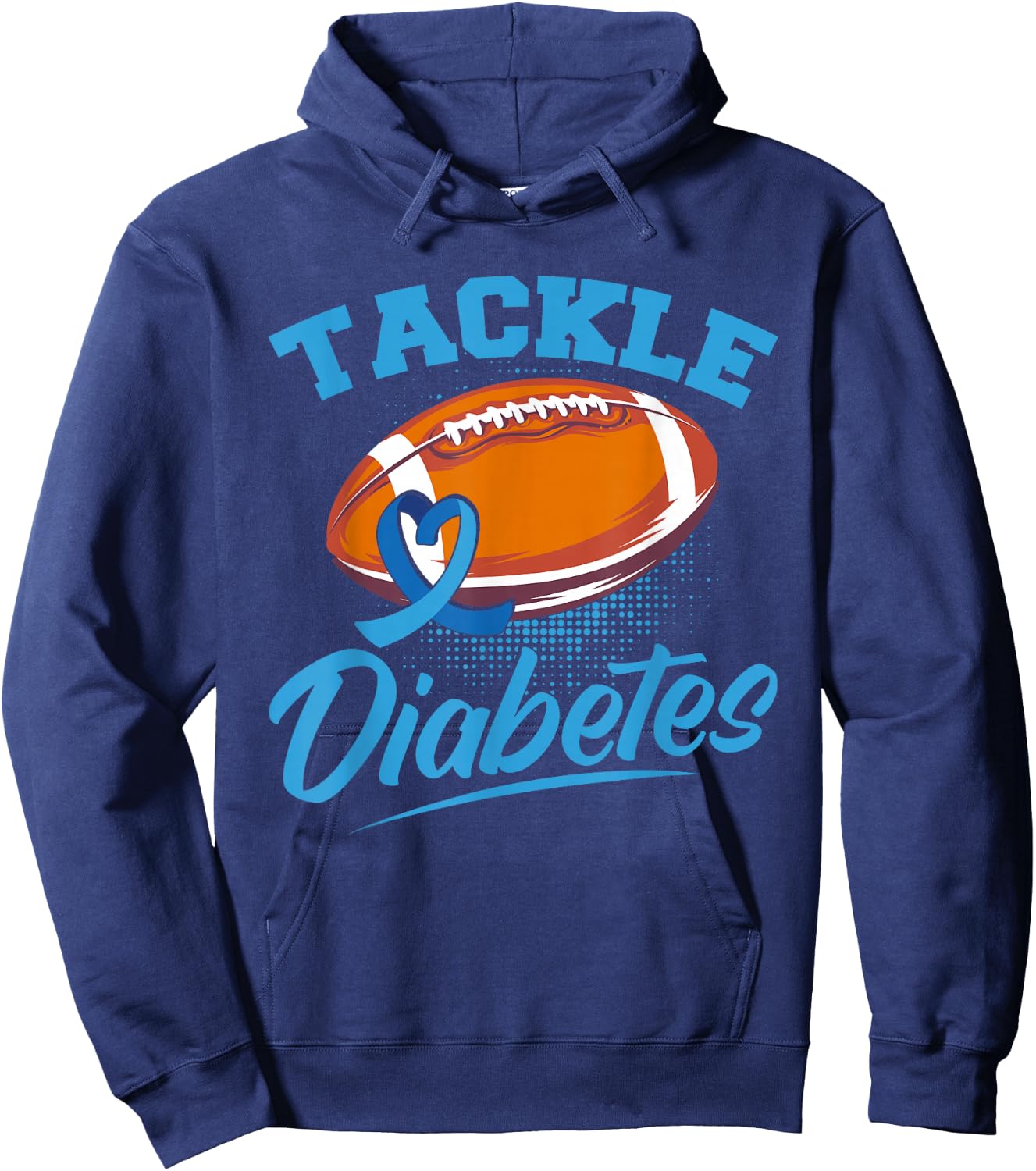 T1D Warrior Diabetes Awareness Tackle Diabetes Hoodie - Hoodie | Navy