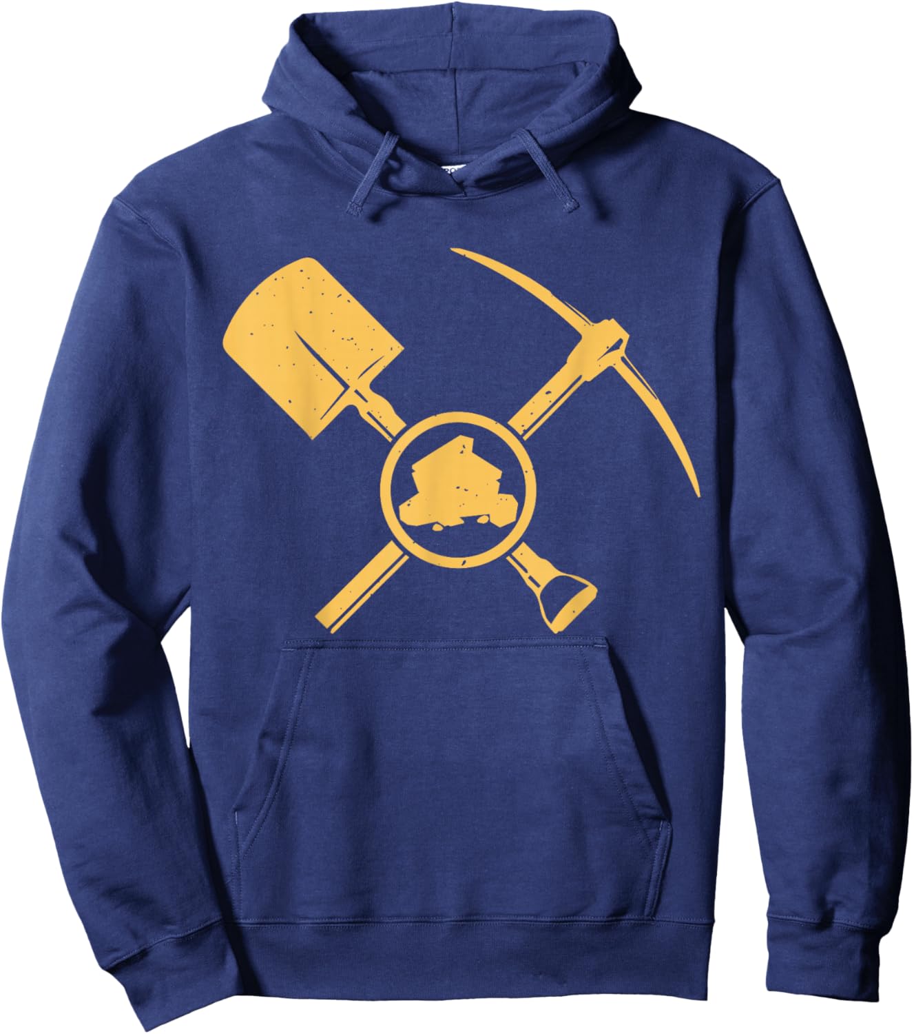 Gold Panning Shovel And Pickaxe Hoodie - Hoodie | Navy