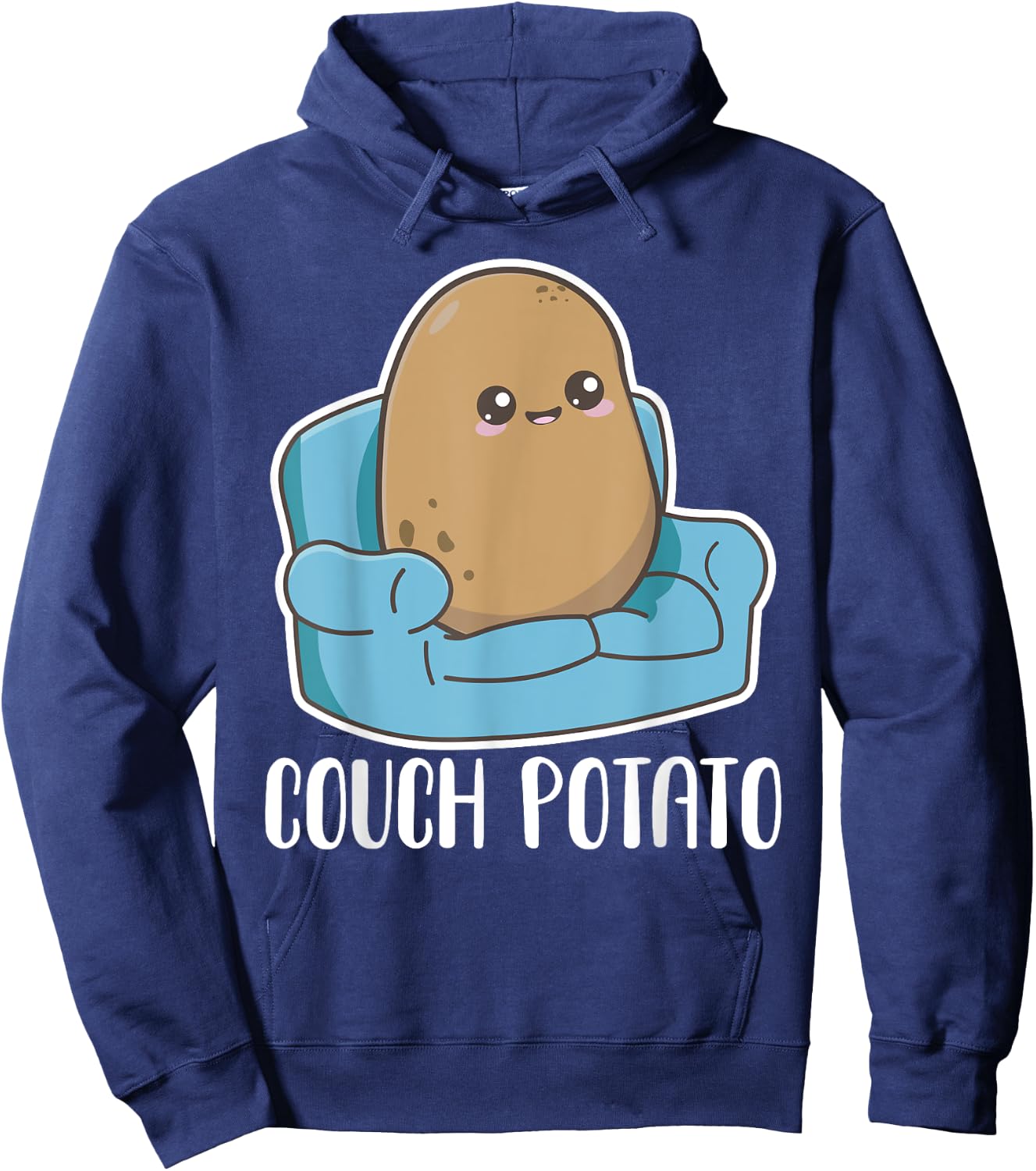 Couch Potato Cute Kawaii Funny Potato Costume Hoodie - Hoodie | Navy