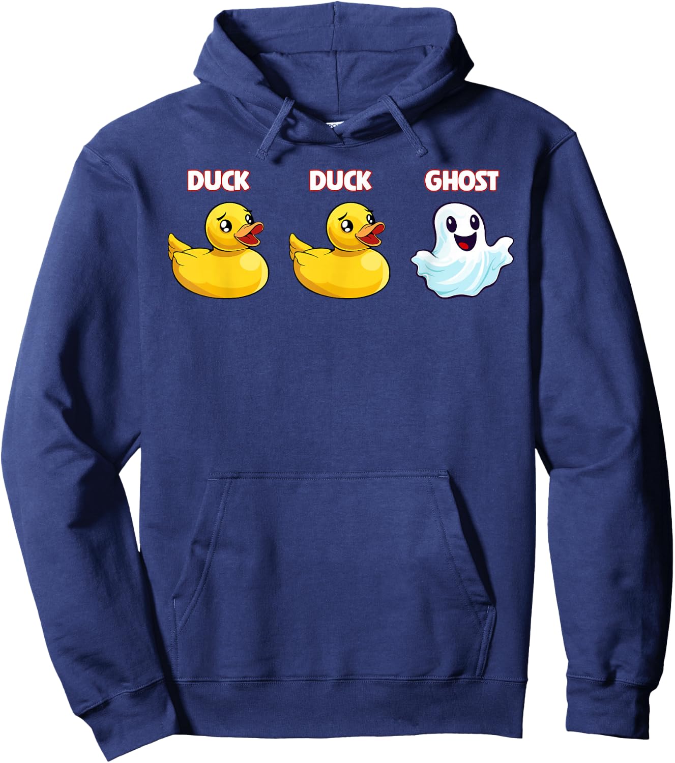 Duck Ghost Pun Meme Men Women Funny Halloween Hoodie - Hoodie | Navy