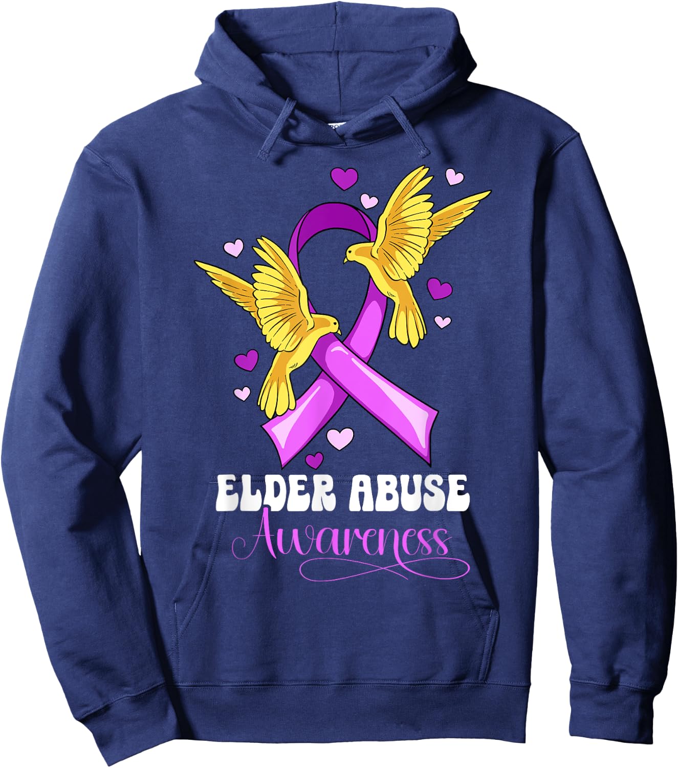 Elder Abuse Awareness Hoodie - Hoodie | Navy