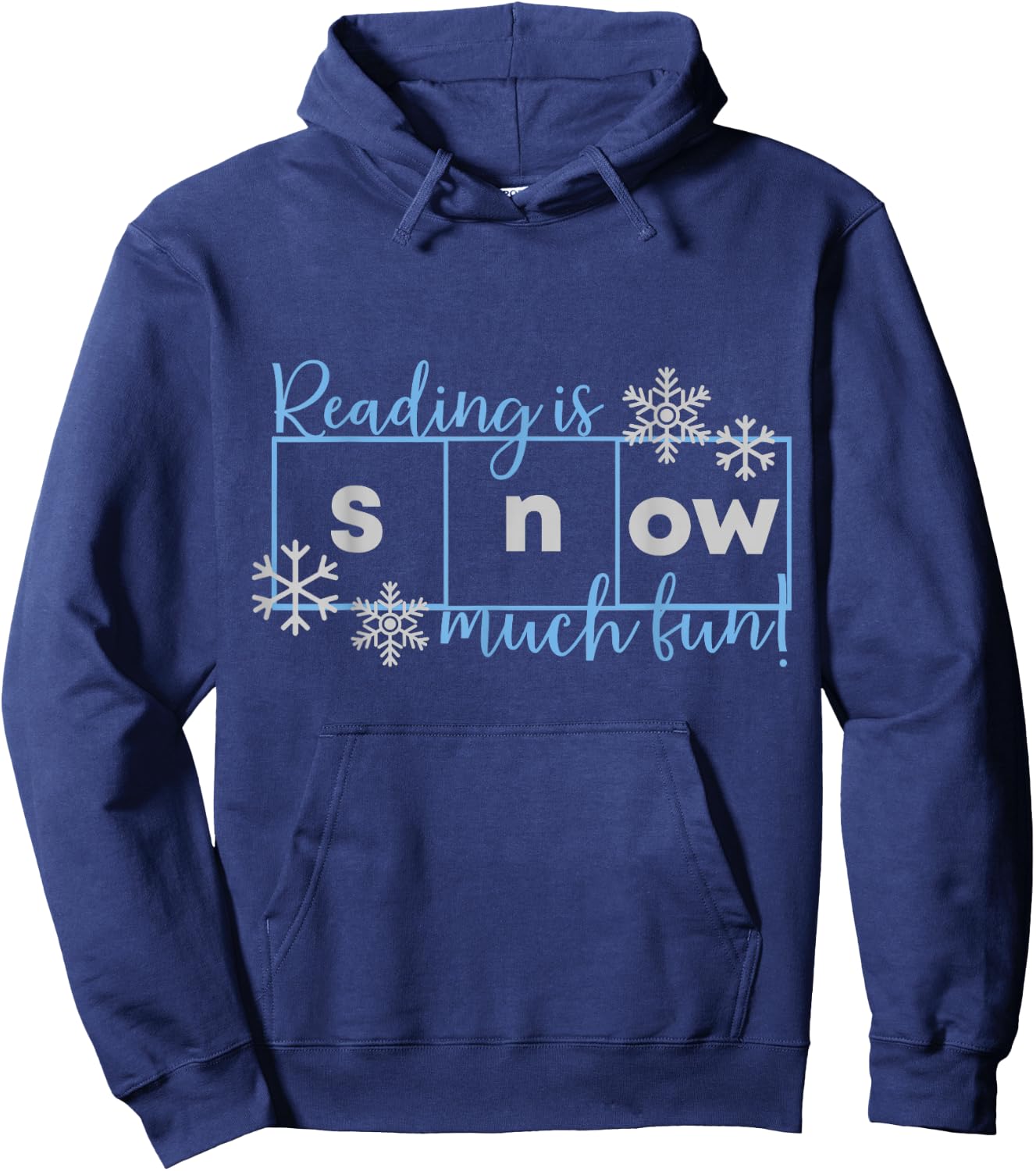 Reading Is Snow Much Fun Science of Reading Hoodie - Hoodie | Navy