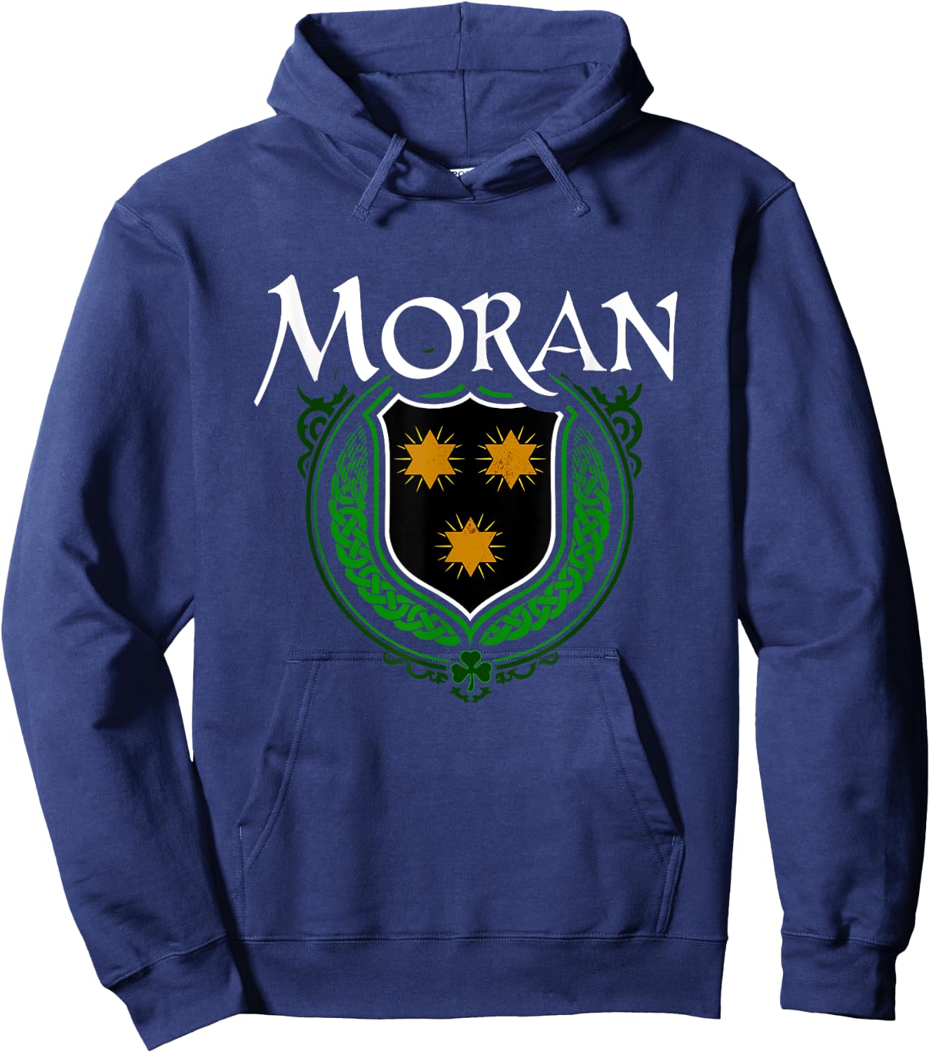 Moran Surname Irish Clan Tartan Badge Ireland Hoodie - Hoodie | Navy