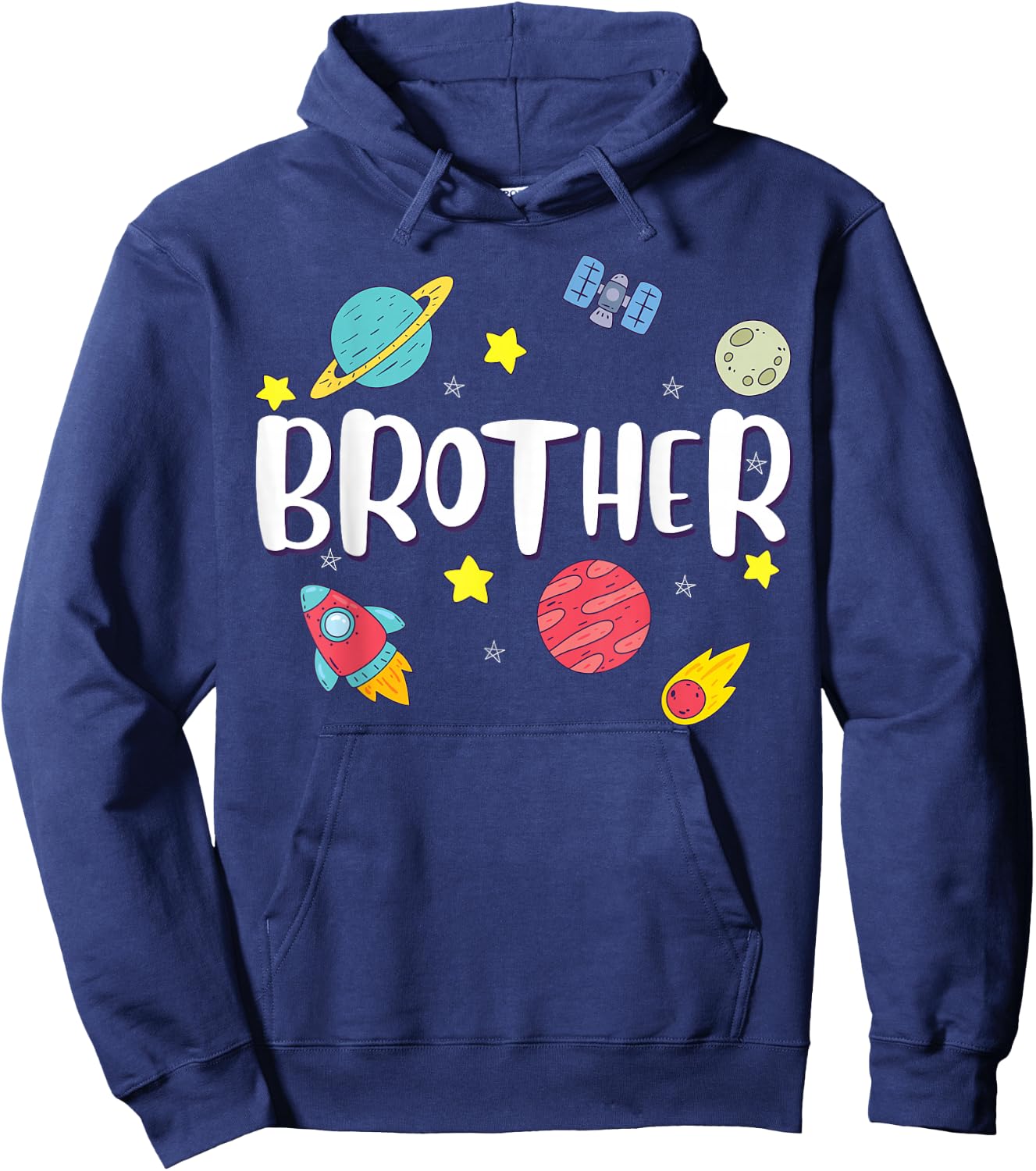 Brother Outer Space Galaxy Birthday Hoodie - Hoodie | Navy