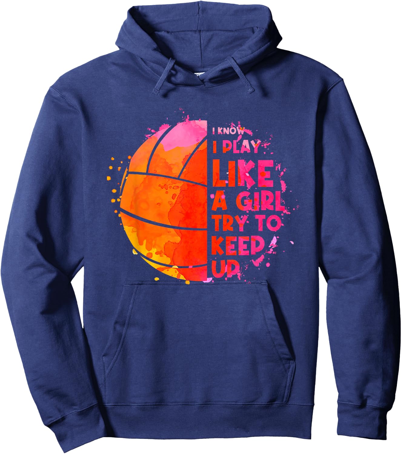 Funny Volleyball Design Girls Volleyball Player Hoodie - Hoodie | Navy
