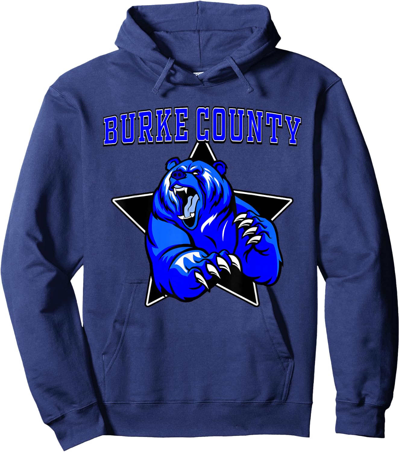 Burke County Bears High School Team Spirit Hoodie - Hoodie | Navy