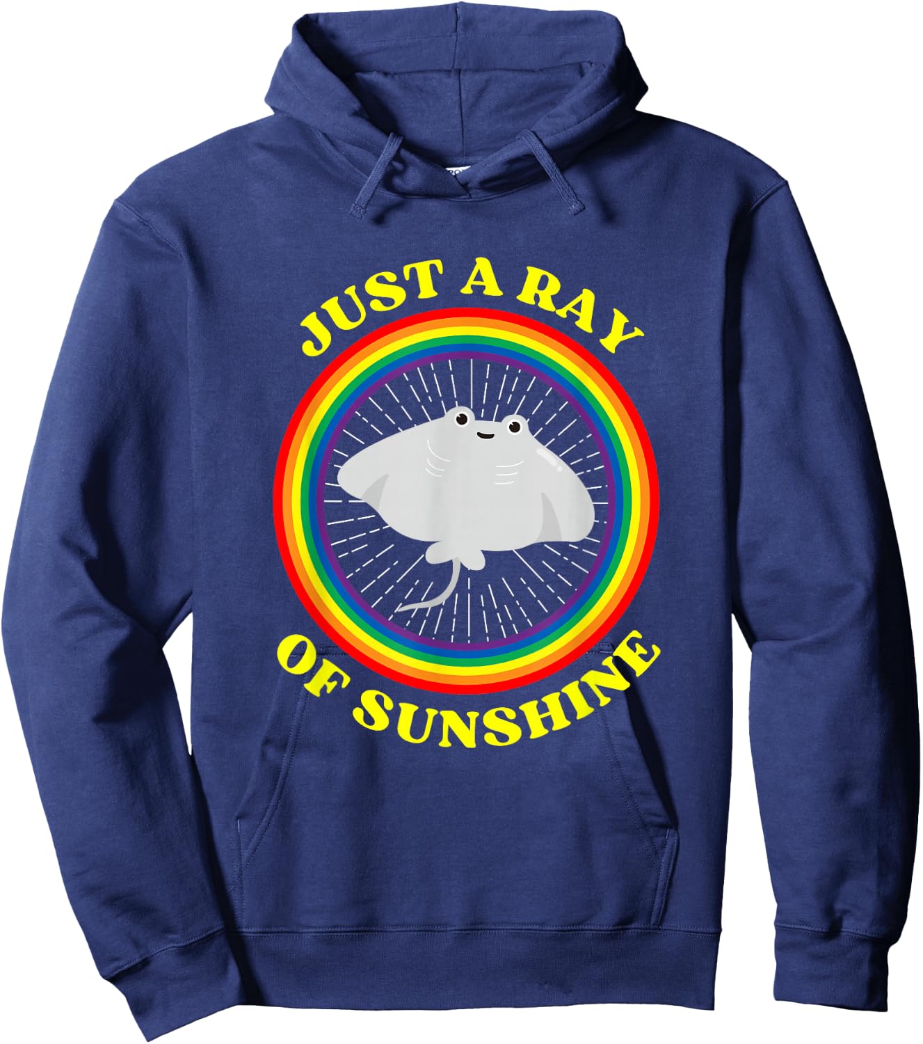 Stingray Of Sunshine Funny Stingray Rainbow Hoodie - Hoodie | Navy