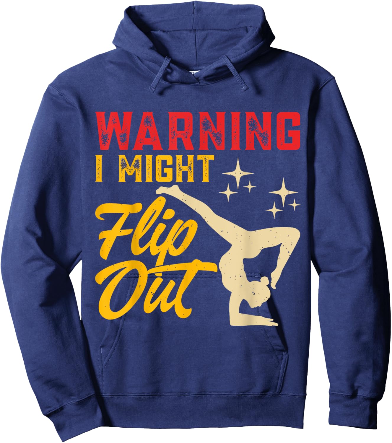 Warning I Might Flip Out Hoodie - Hoodie | Navy