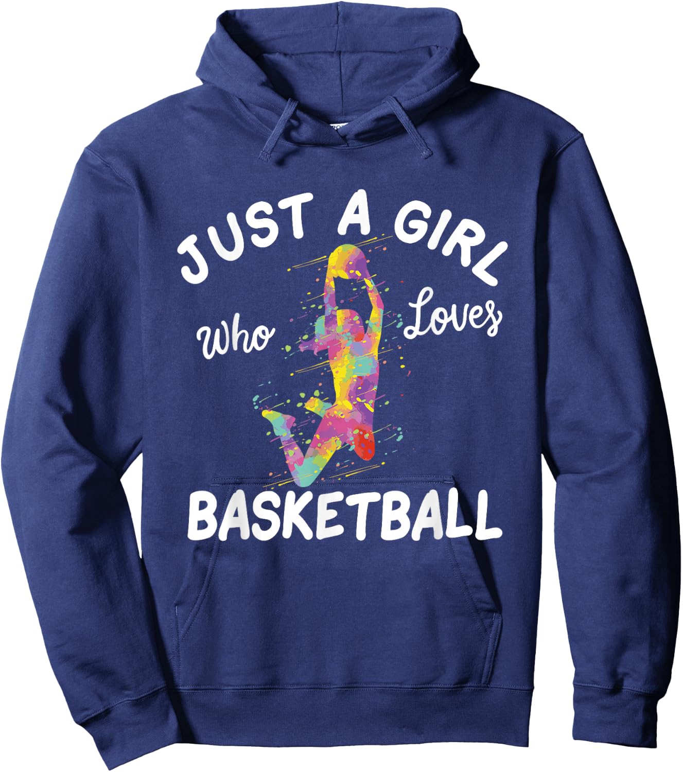 Just A Girl Who Loves Basketball Girl Hoodie - Hoodie | Navy