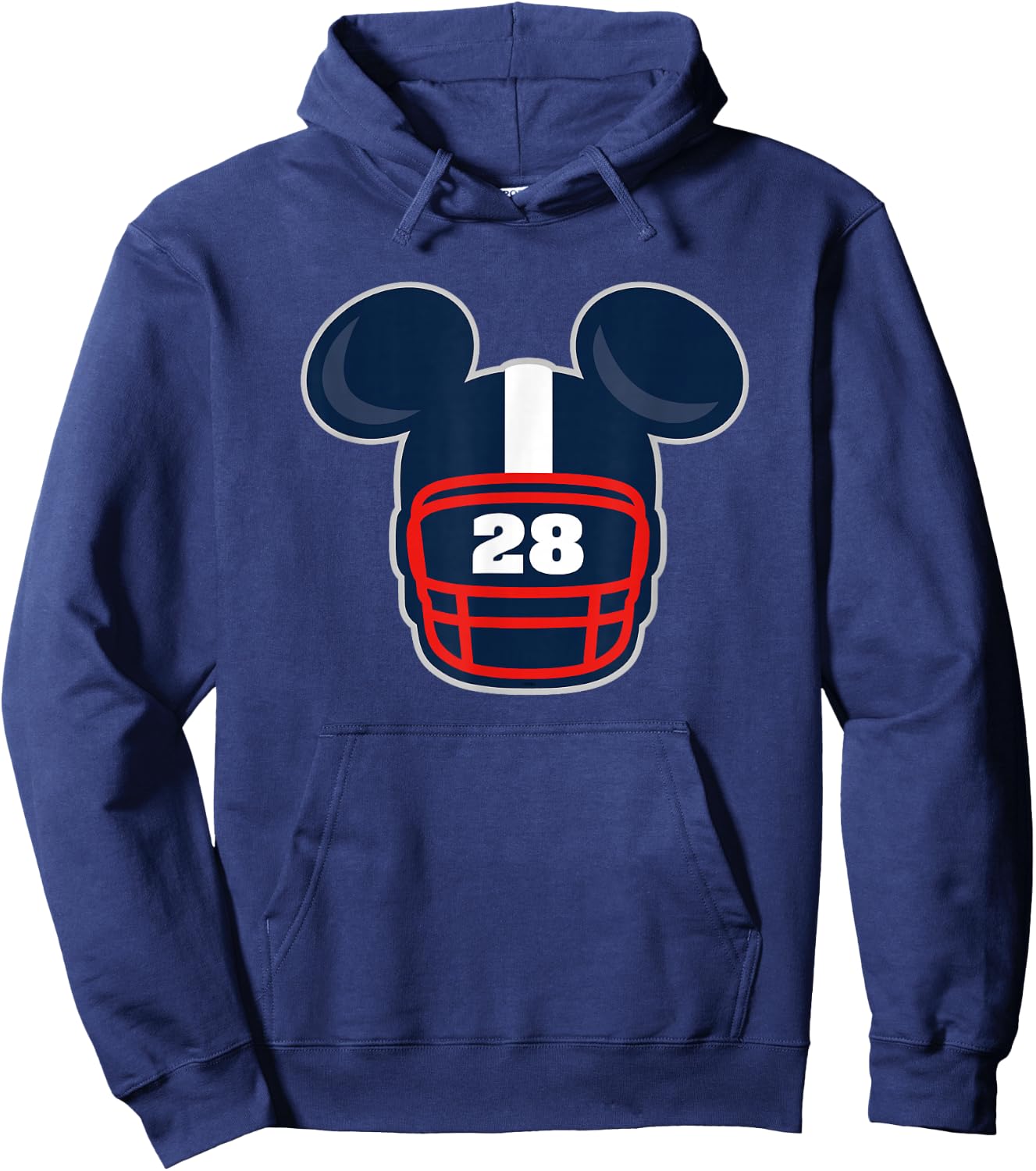Disney Mickey Mouse Football Helmet #28 Sports Hoodie - Hoodie | Navy