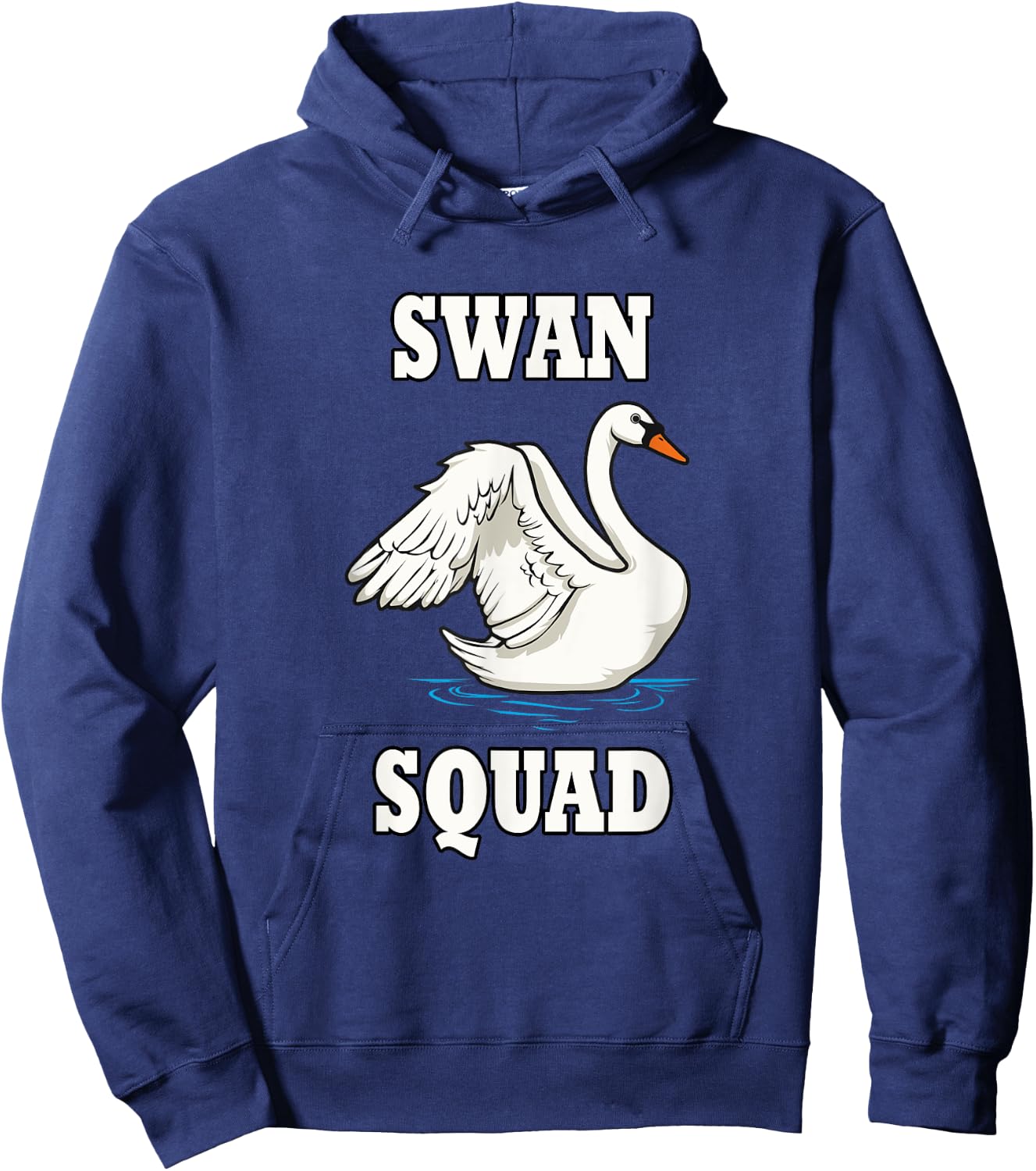 Swan Wildlife Animals Ironic Angry Swans Hoodie - Hoodie | Navy