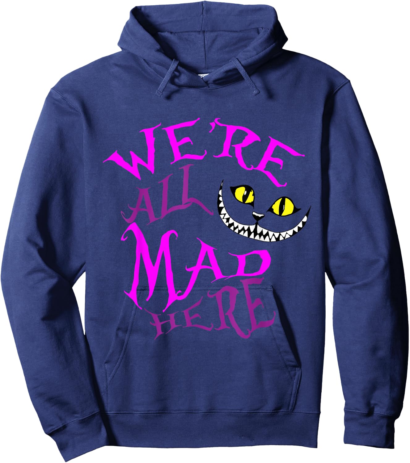 Cheshire Cat - We're All Mad Here Hoodie - Hoodie | Navy