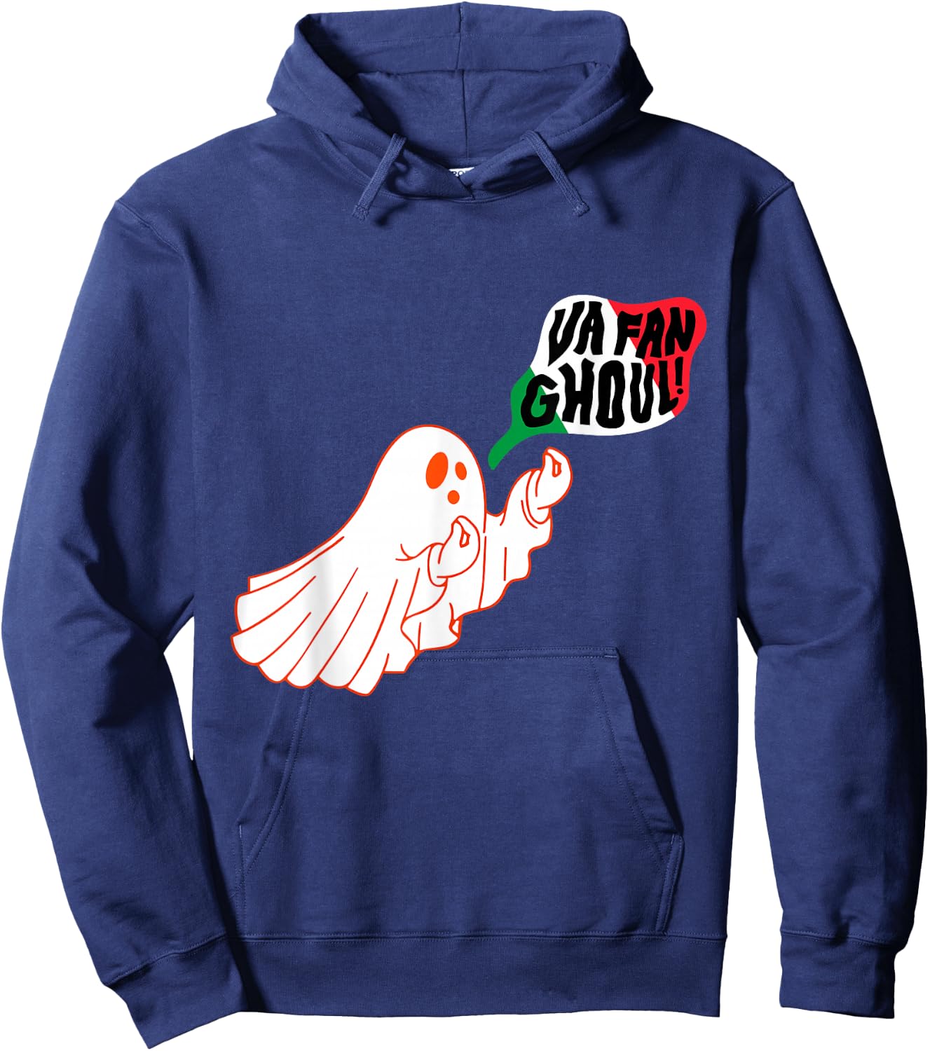 Va Fan Ghoul Italian Halloween Ghost Hoodie - Hoodie | Navy