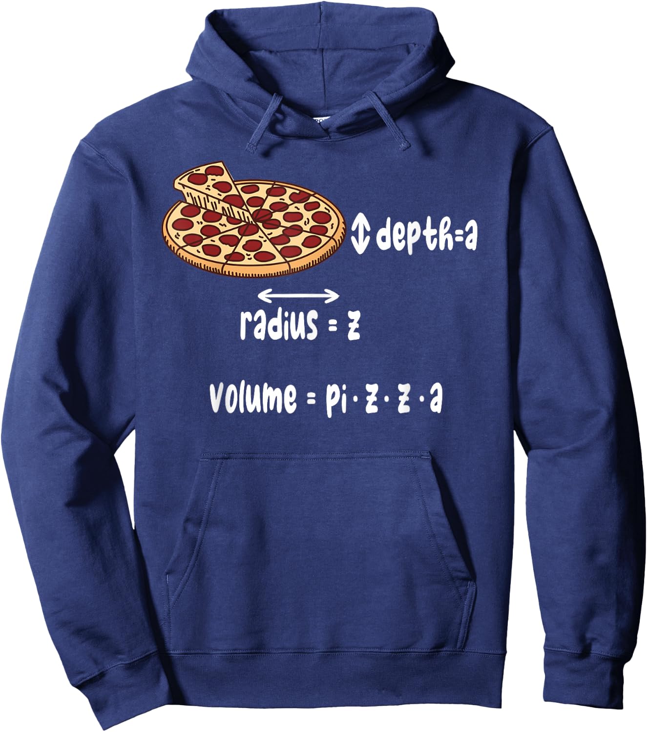 Math and Pizza for Mathematicians Hoodie - Hoodie | Navy