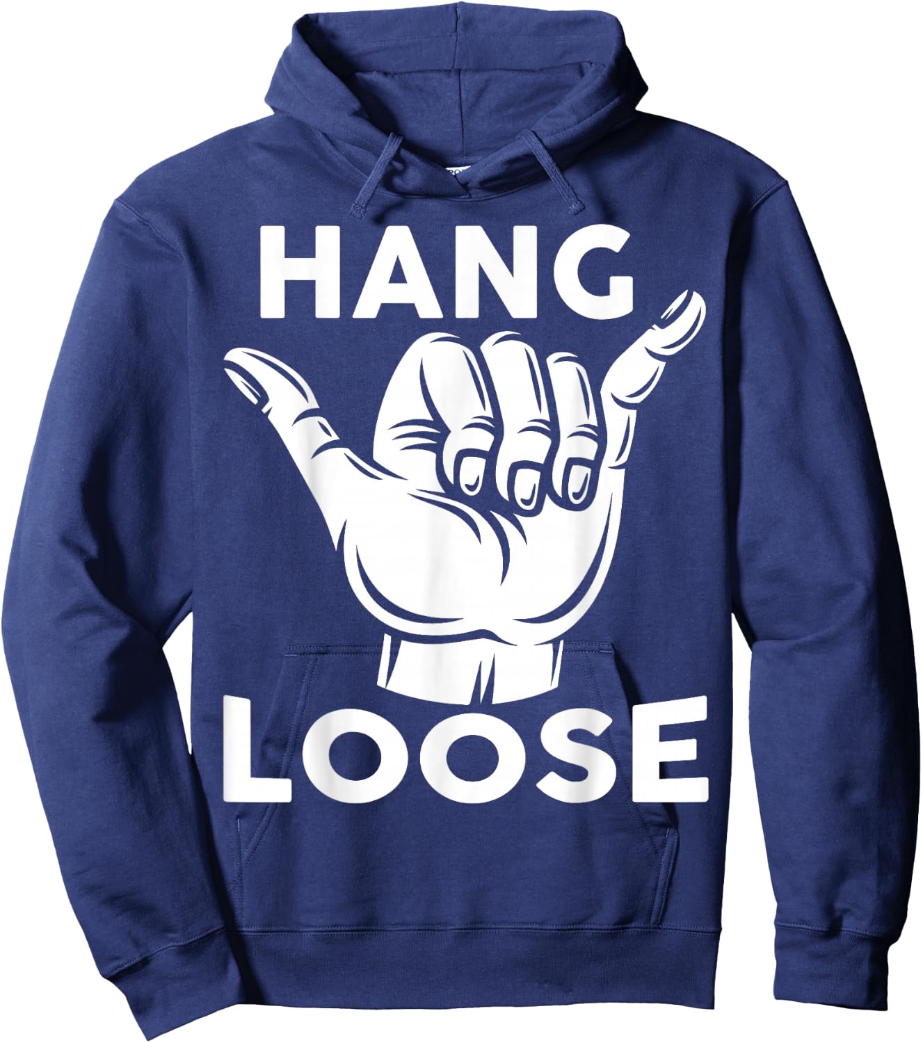 Hang Loose, Hawaii Pineapple Tiki Hawaiian Hoodie - Hoodie | Navy