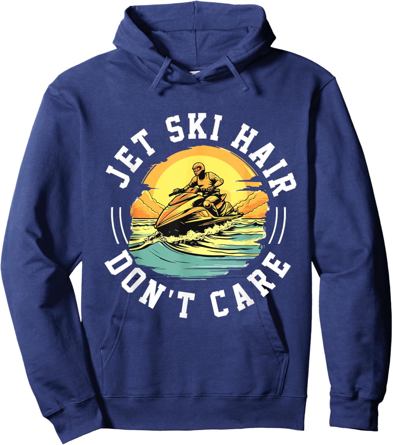 Jet Ski Water Sport Jet ski hair don´t care Hoodie - Hoodie | Navy