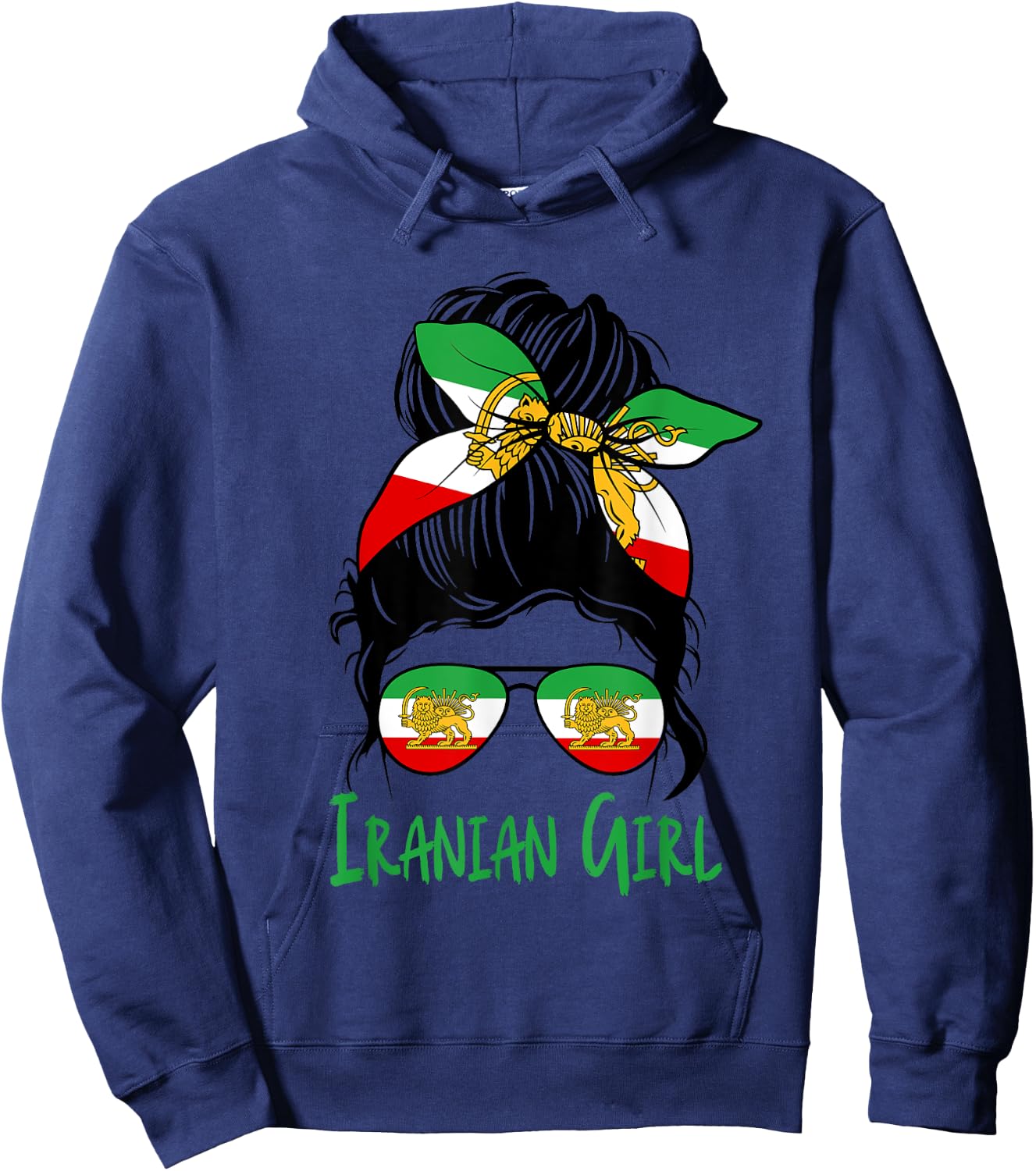 Iran Iranian For Girl Flag Lion Persian Hoodie - Hoodie | Navy