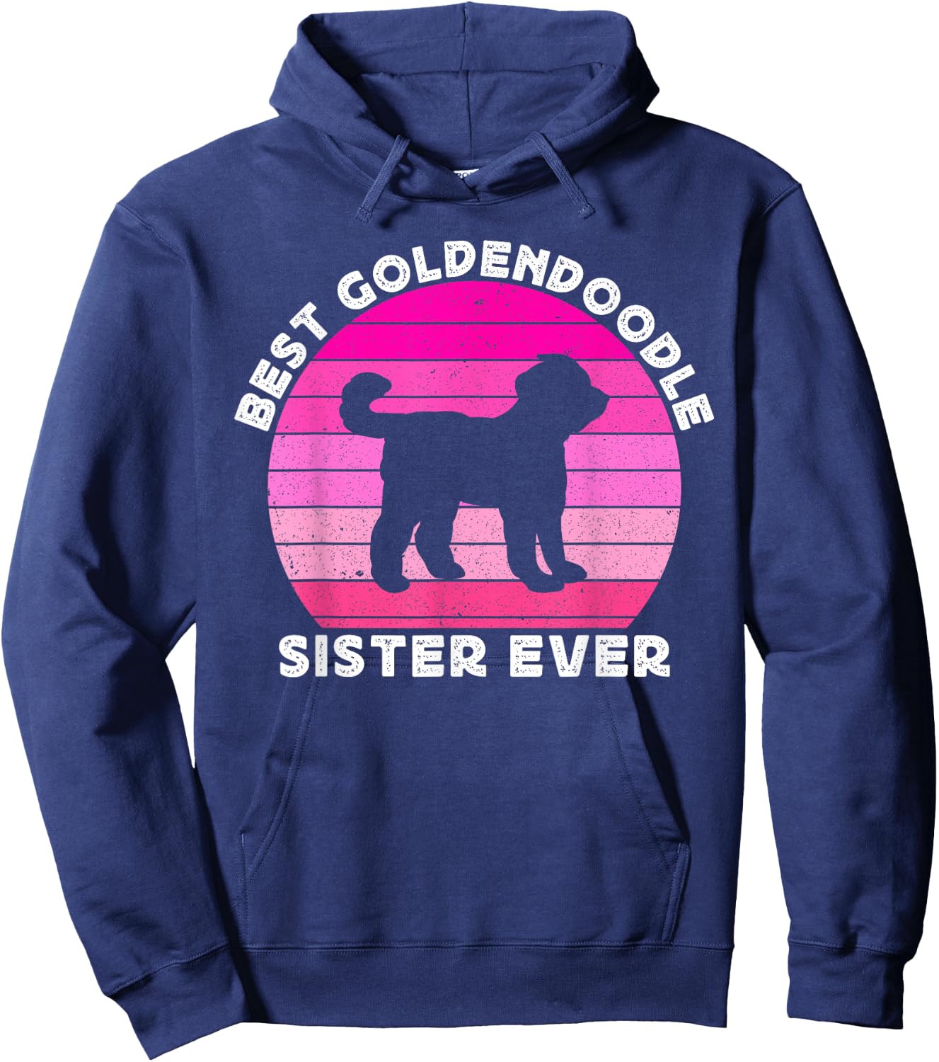 Goldendoodle Sister Sis Ladies Doodle Dog Girls Hoodie - Hoodie | Navy