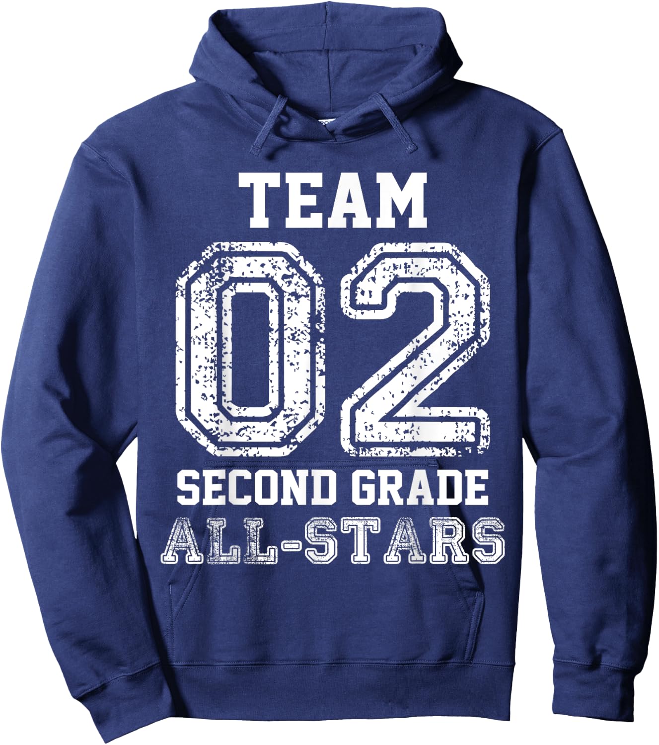 School Team 2nd Grade All-Stars Sports Jersey Hoodie - Hoodie | Navy