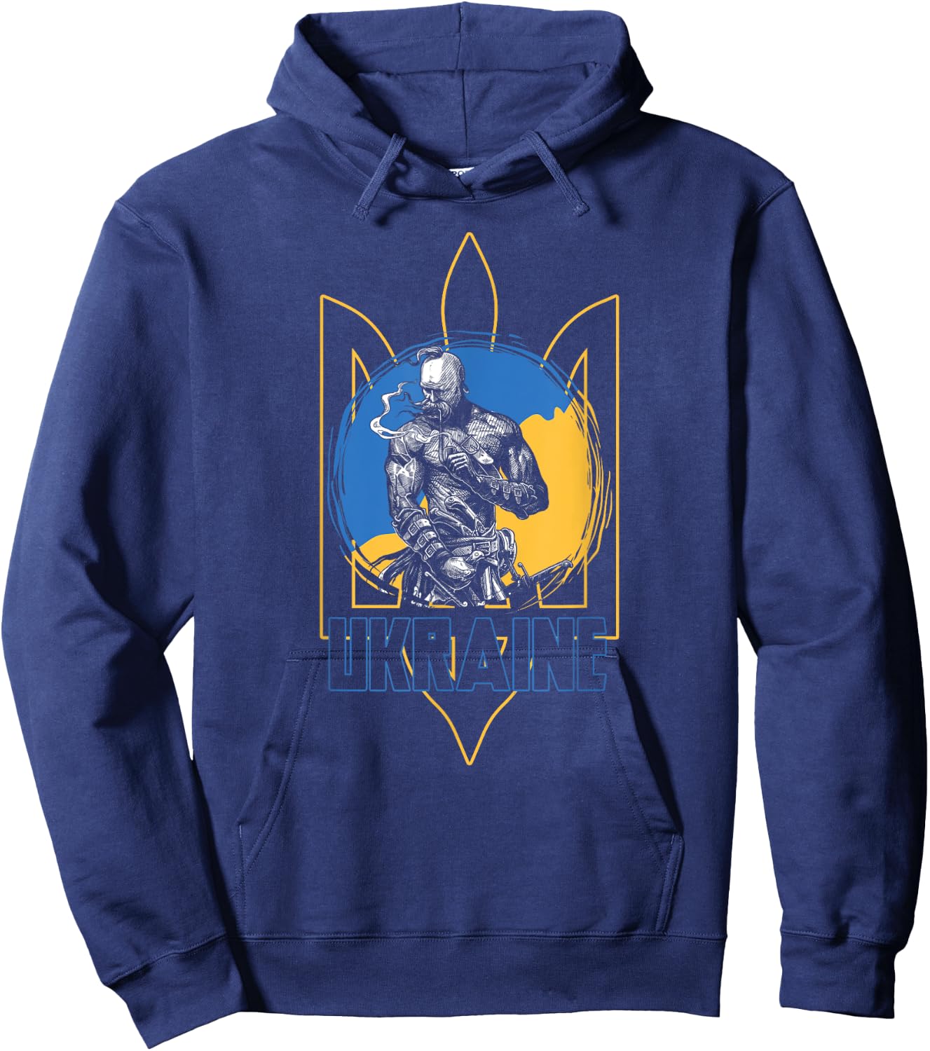 Ukraine | Kiev Homeland | Cossack Ukrainian Hoodie - Hoodie | Navy
