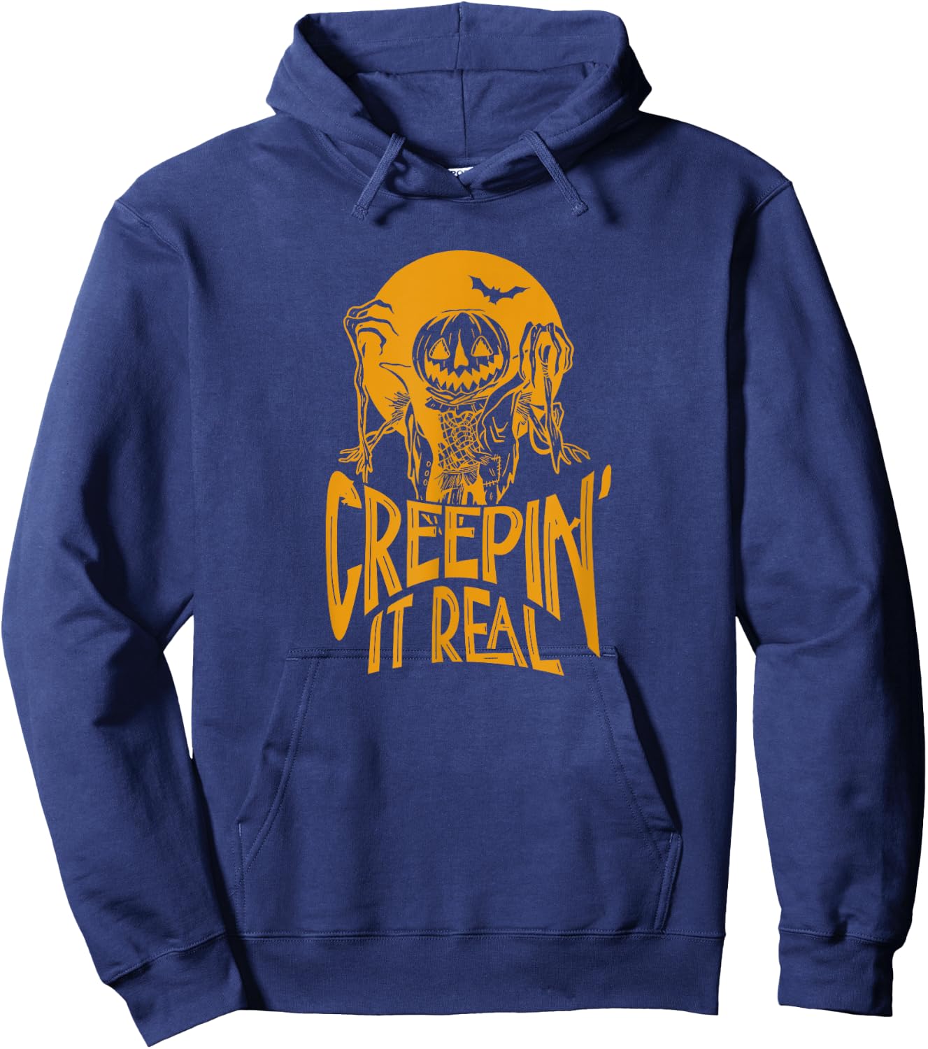 Halloween Horror Spooky Season Creepin It Real Hoodie - Hoodie | Navy