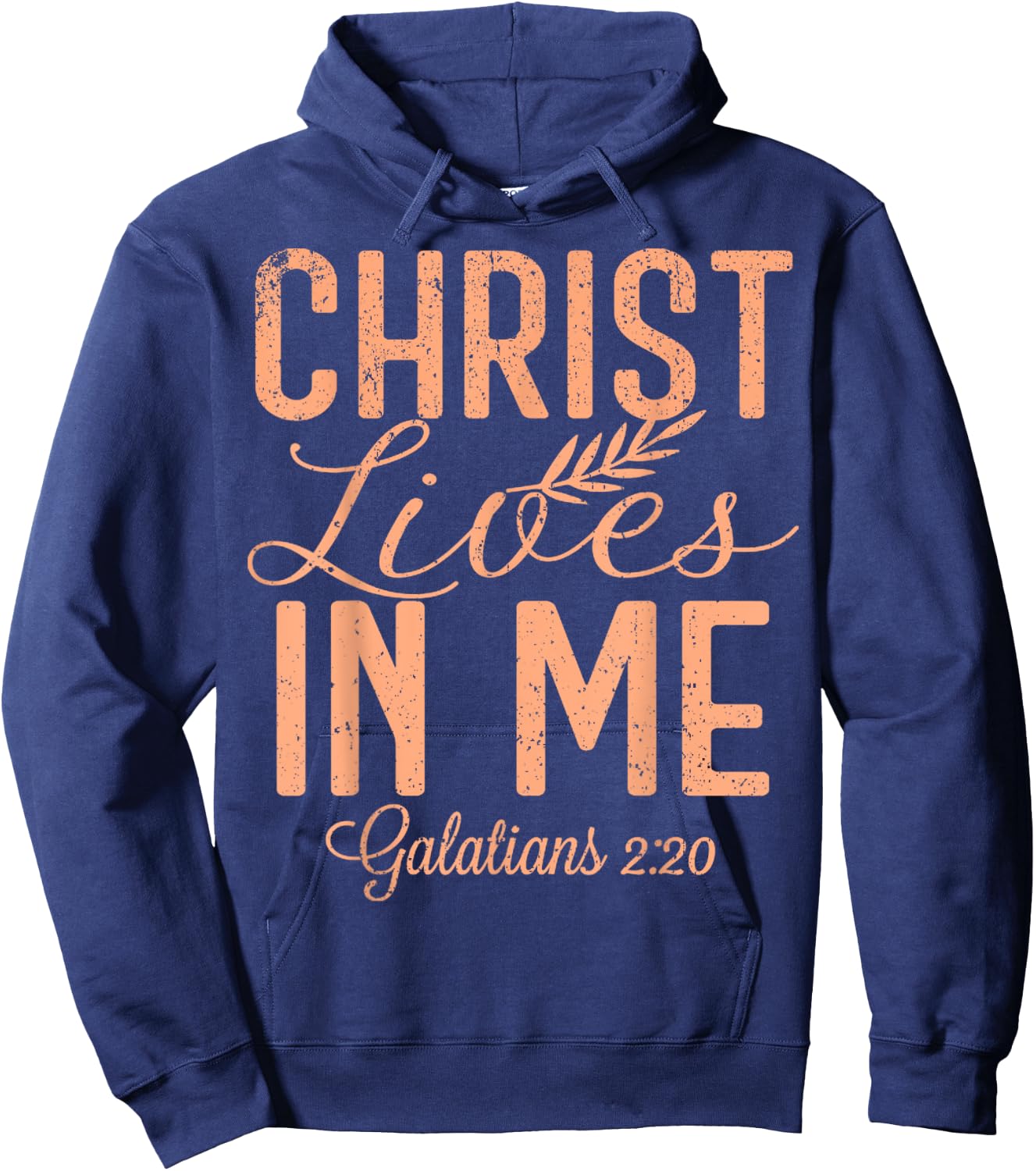 Vintage Christ Lives In Me Galatians 2 20 Hoodie - Hoodie | Navy