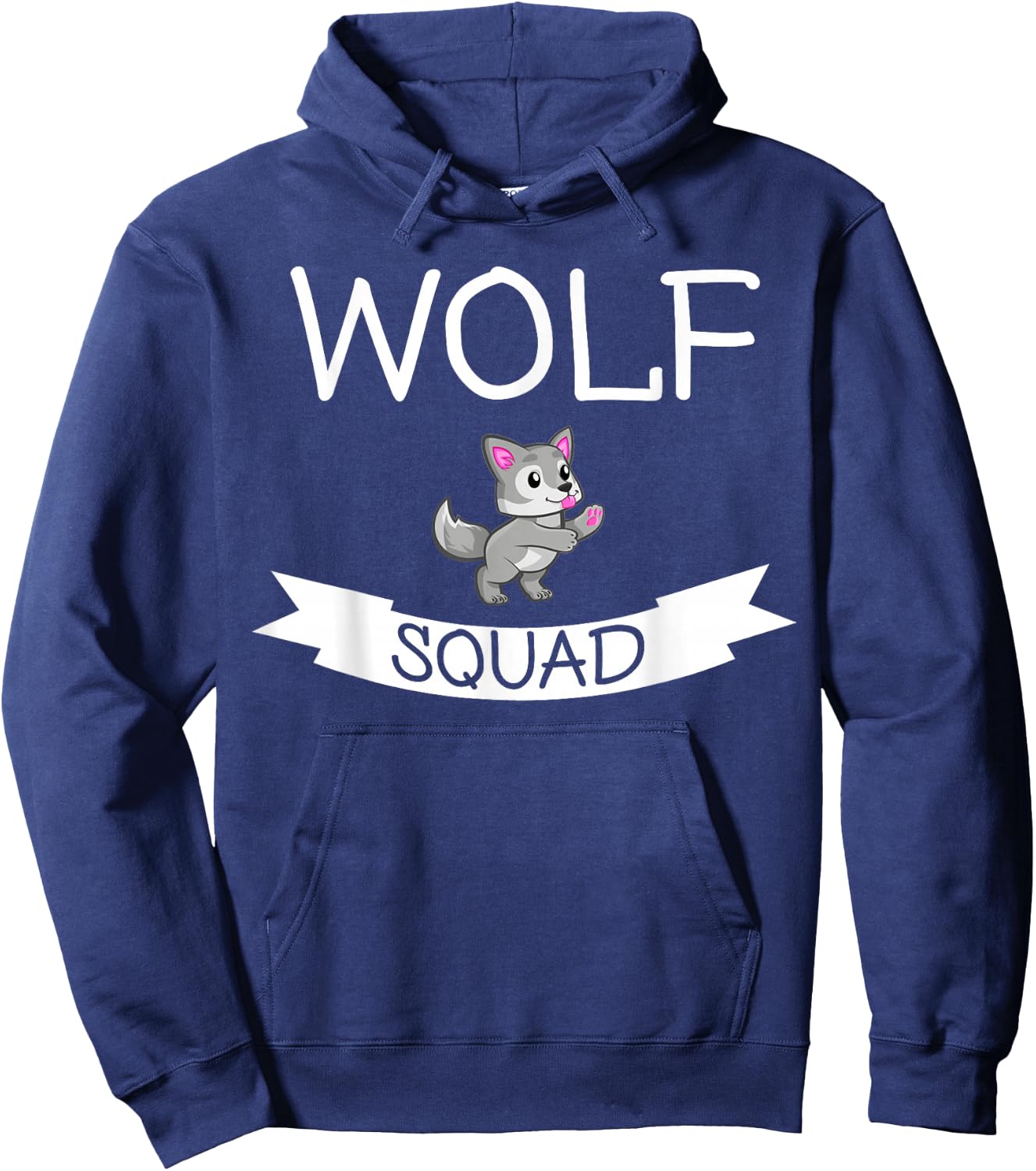 Wolf Squad - Funny Wolf Lover Hoodie - Hoodie | Navy