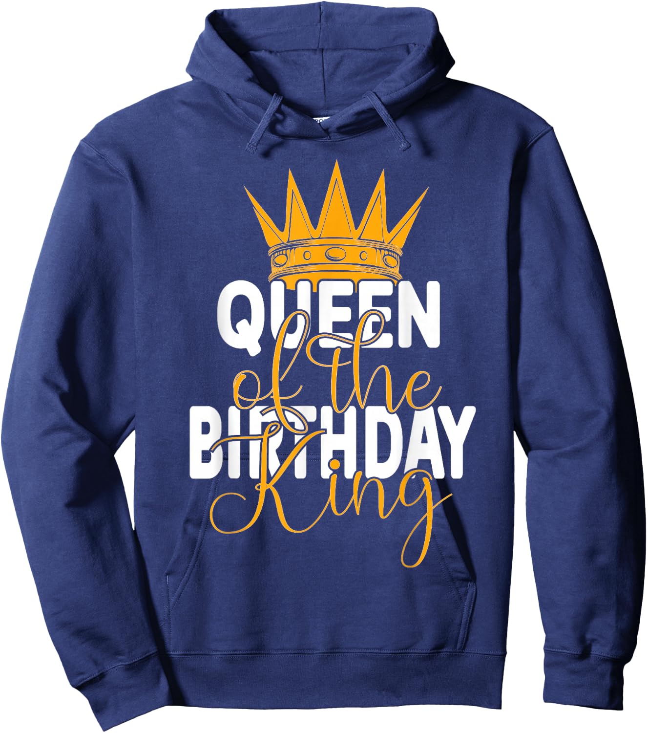 Queen Of The Birthday King Husband's Bday Party Hoodie - Hoodie | Navy