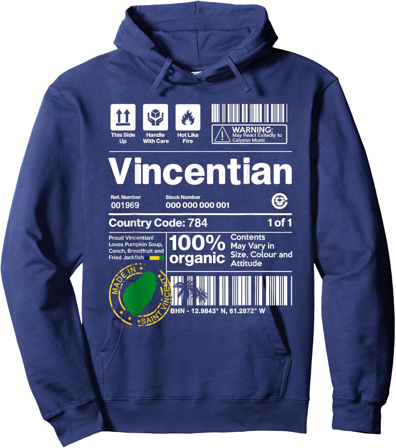 Saint Vincent Handle With Care Hoodie - Hoodie | Navy