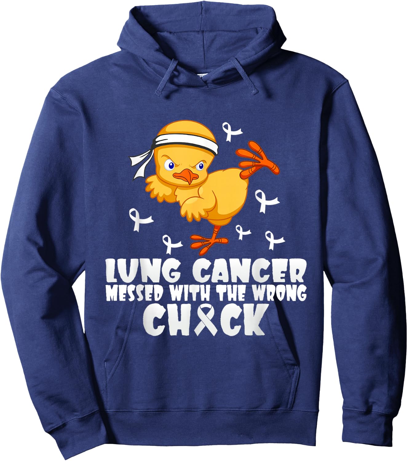 Lung Cancer Messed With The Wrong Chick Hoodie - Hoodie | Navy