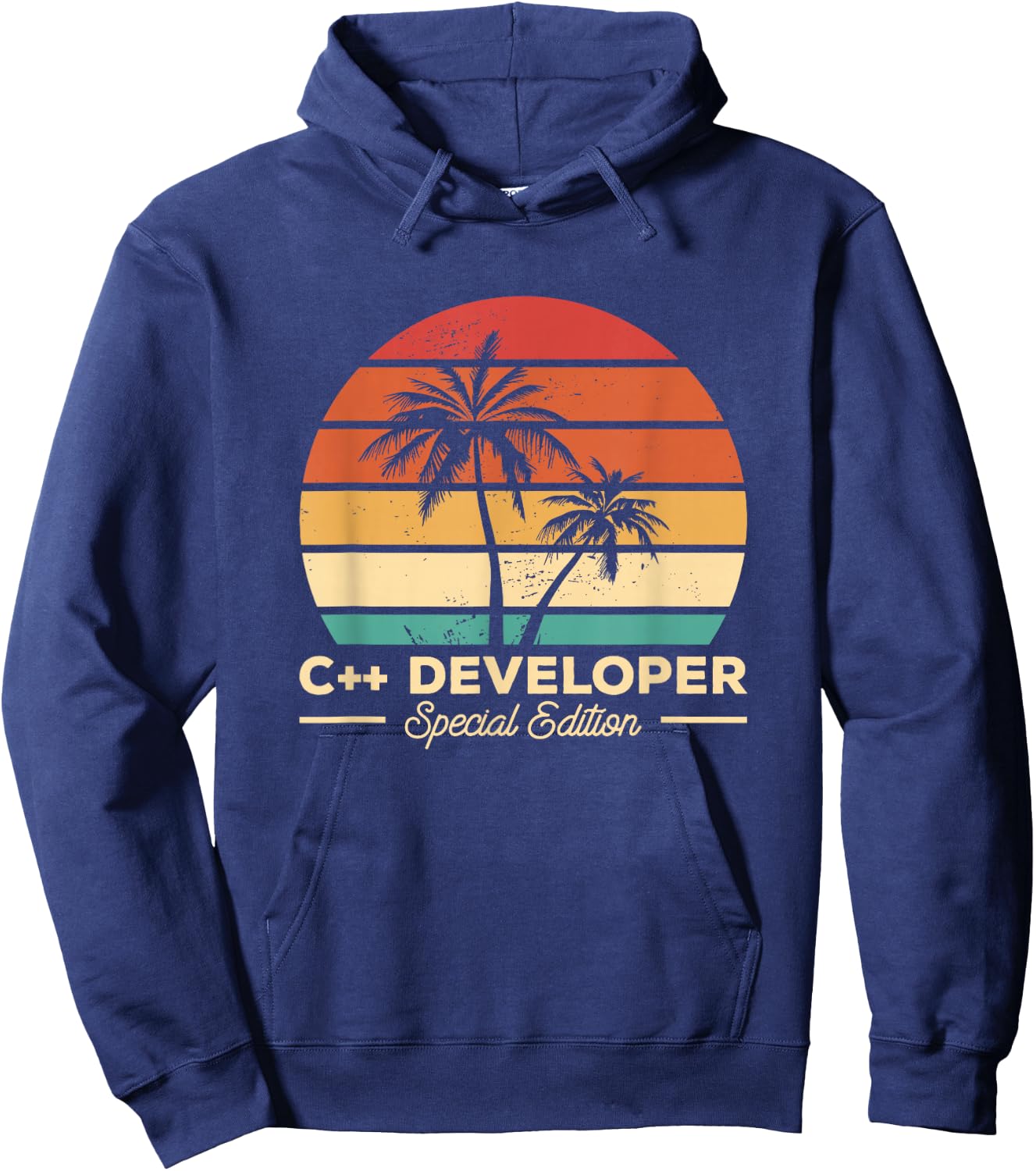 Vintage C++ Developer Programming Hoodie - Hoodie | Navy