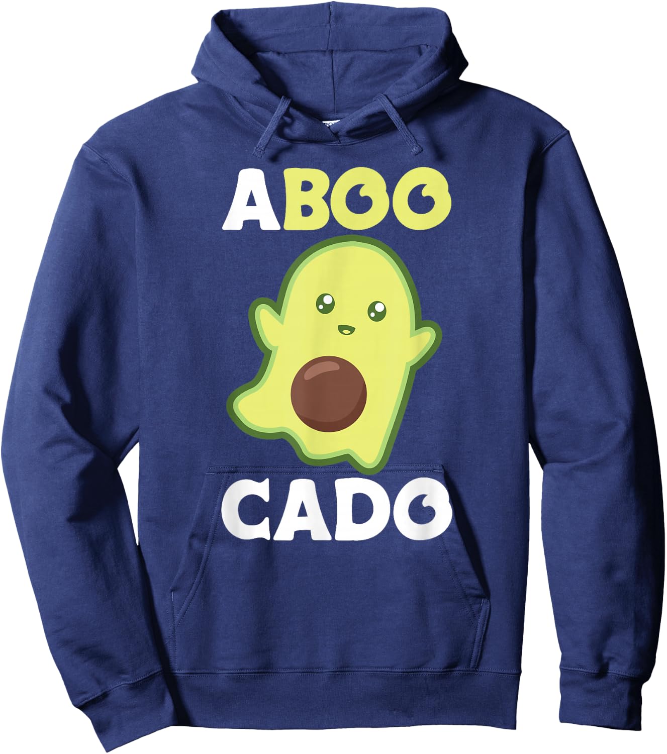 Avocado Ghost For Halloween Funny Avocados Pun Hoodie - Hoodie | Navy