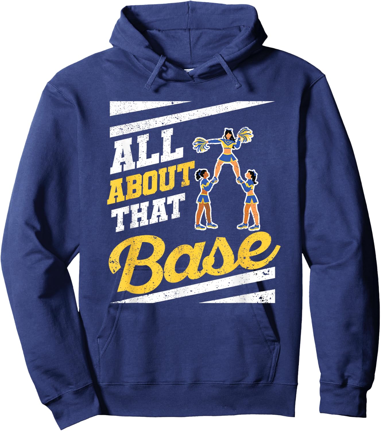 Cheer Cheerleading All About That Base Hoodie - Hoodie | Navy