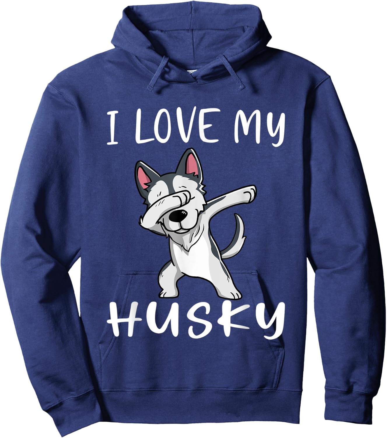 Funny Huskies Dog I love My Husky Women Kids Hoodie - Hoodie | Navy