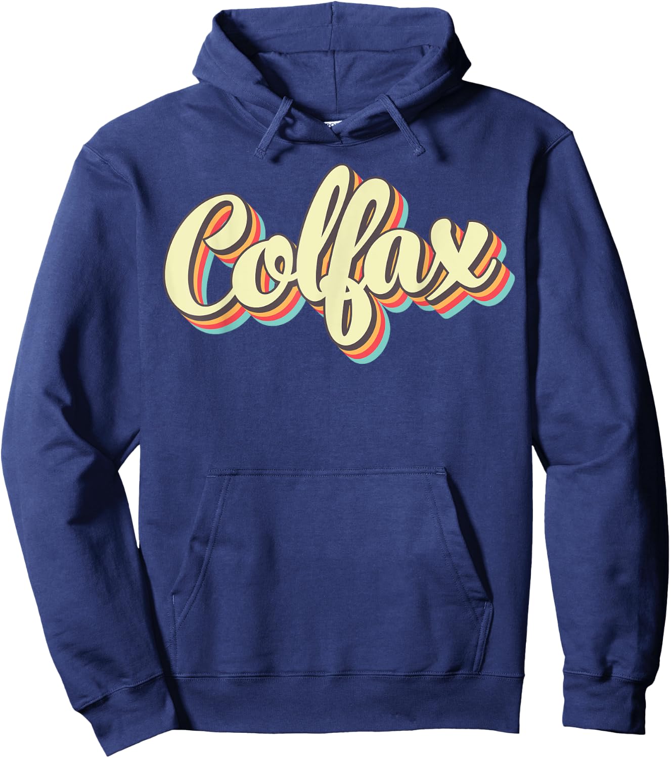 Colfax Retro Art Baseball Font Vintage Hoodie - Hoodie | Navy