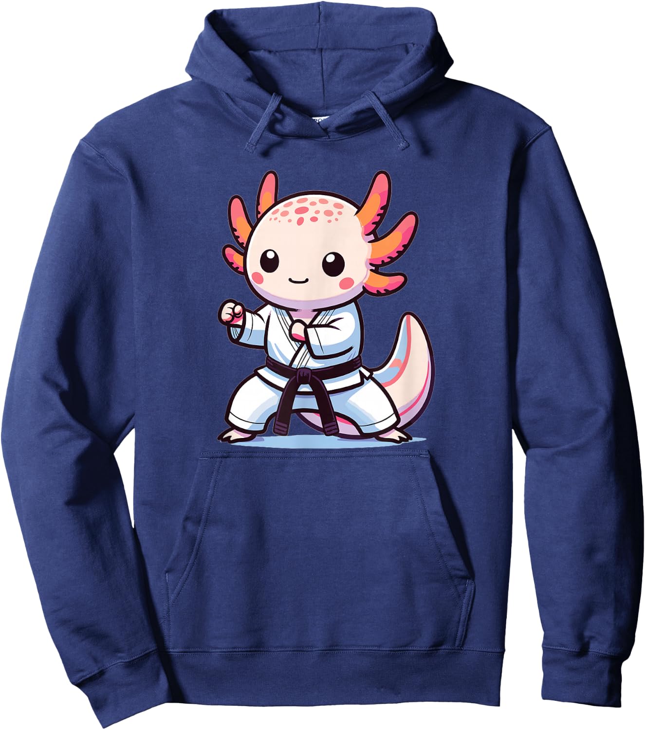 Sports Axolotls Martial Arts Karate Axolotl Hoodie - Hoodie | Navy