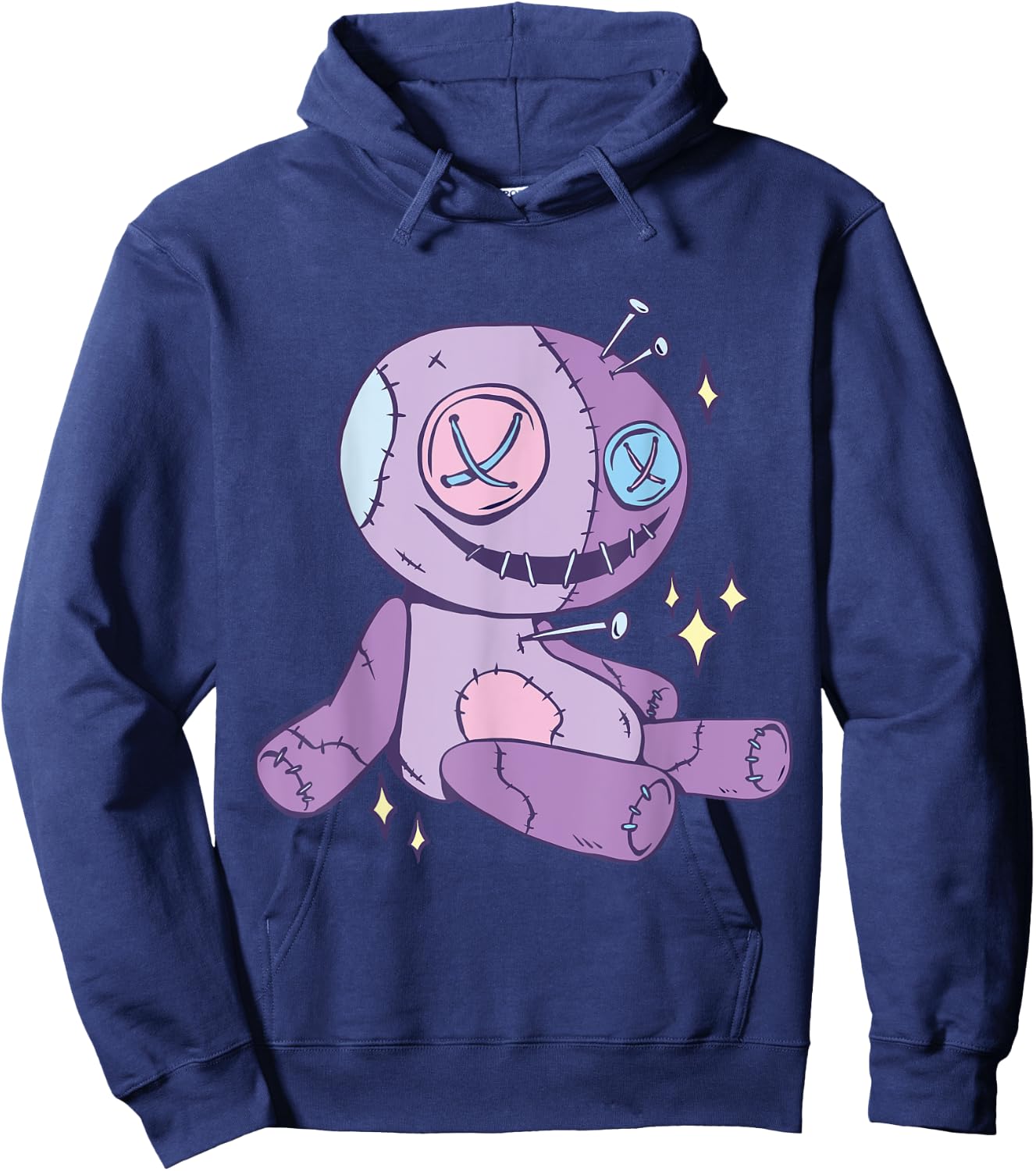 Goth Pastel Creepy Voodoo doll Hoodie - Hoodie | Navy