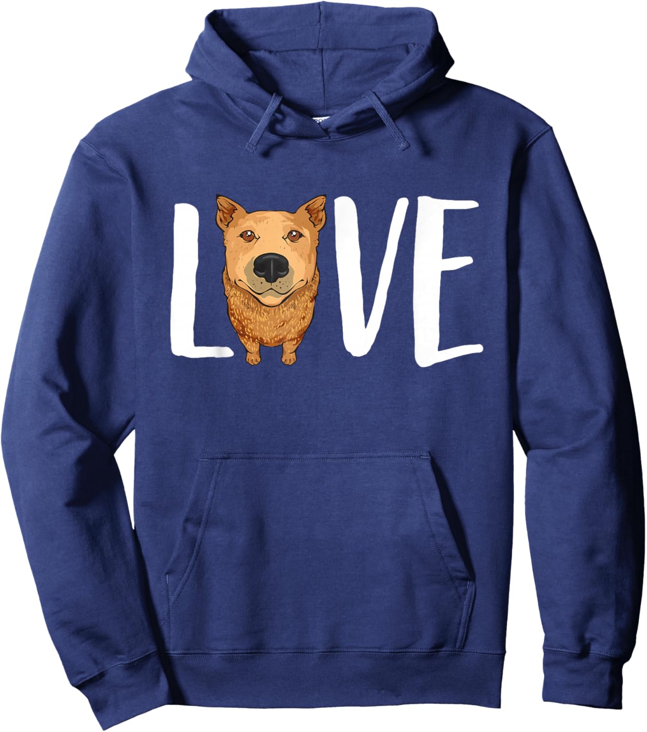 Love Red Heeler Australian Cattle Dog Hoodie - Hoodie | Navy
