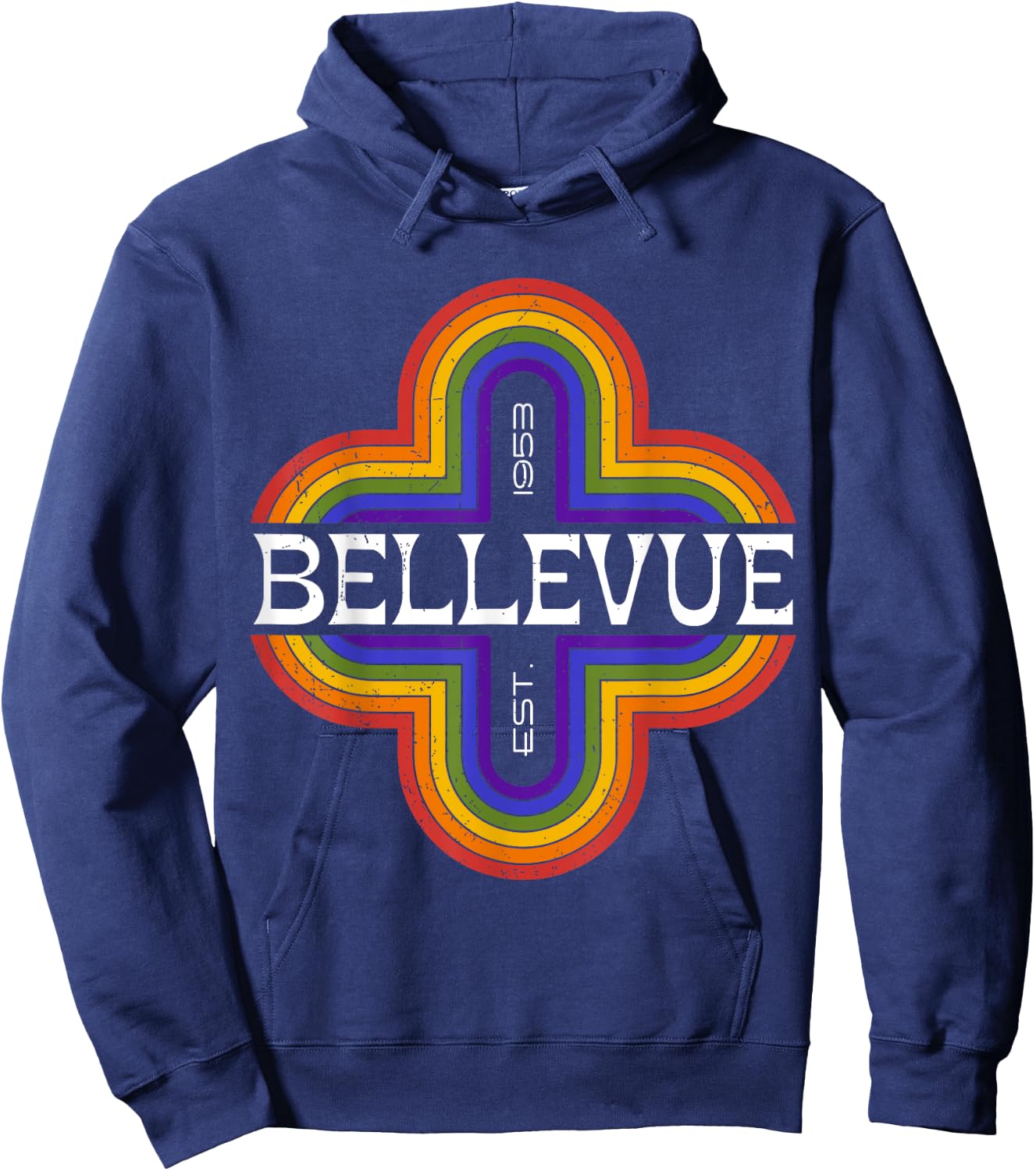 Vintage Bellevue WA souvenir Hoodie - Hoodie | Navy