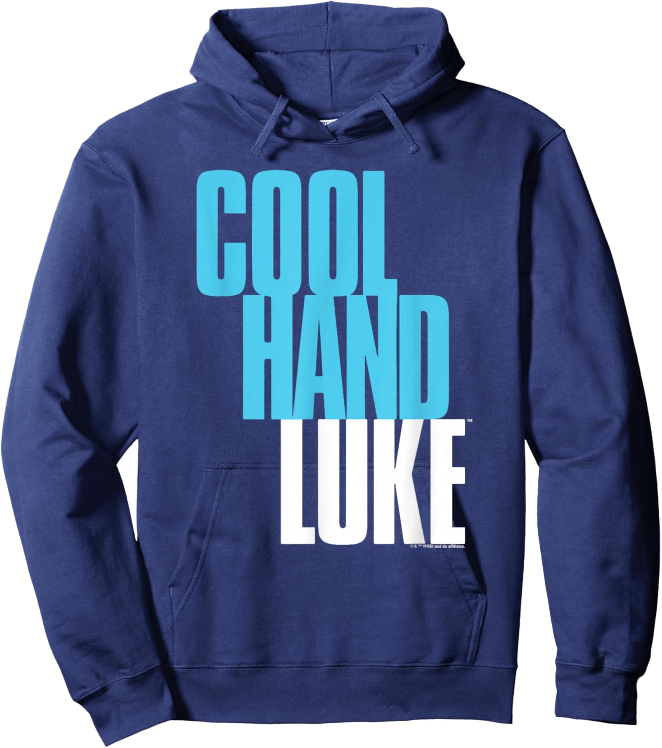 WB100 Cool Hand Luke Bold Vintage Movie Logo Hoodie - Hoodie | Navy