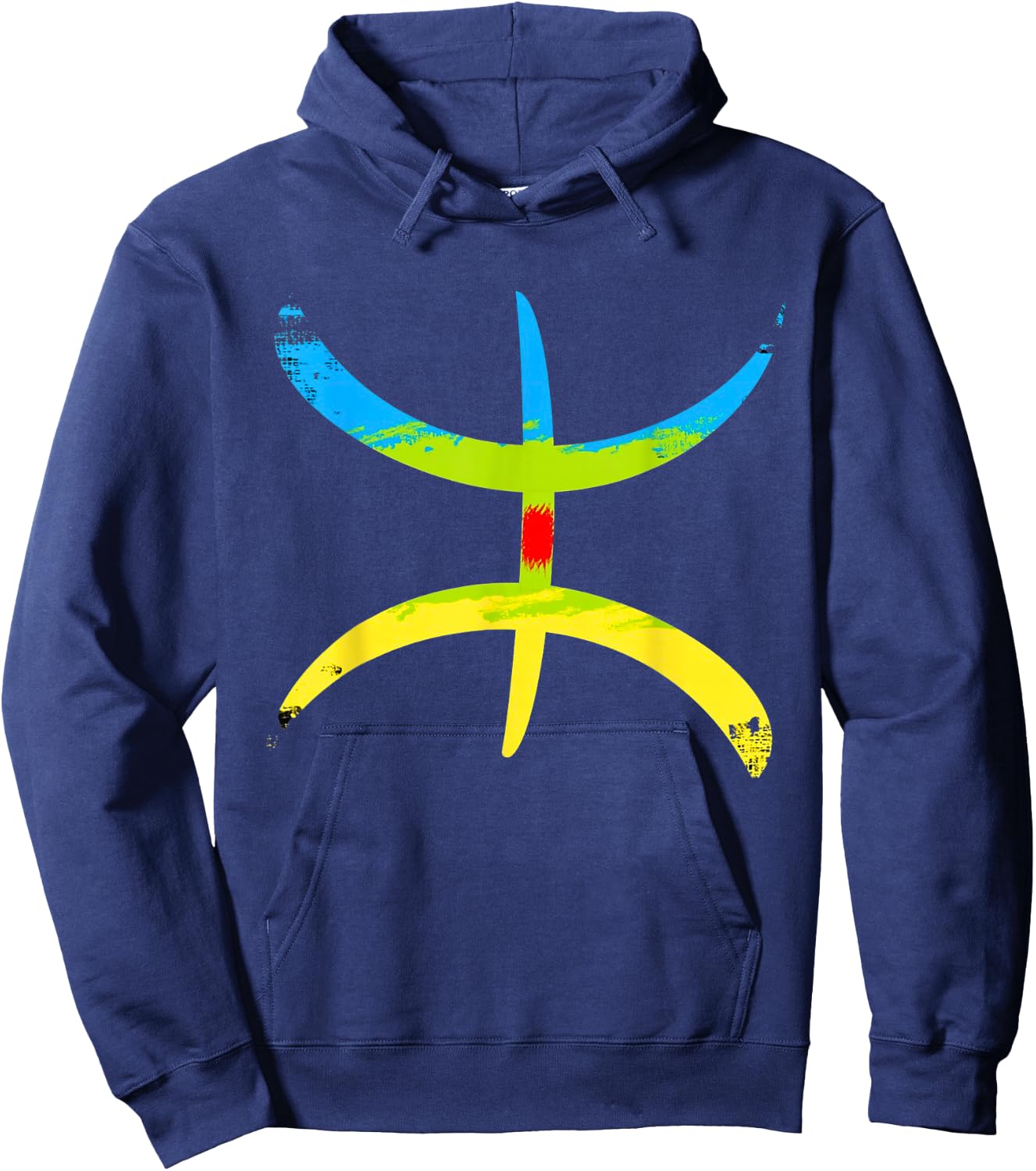 Berber Amazigh Symbol Kabyle Flag Hoodie - Hoodie | Navy