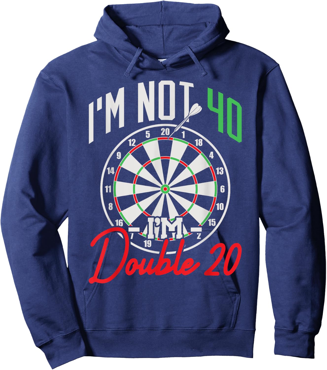 40th Birthday Dart Player 40 Years Darts Hoodie - Hoodie | Navy