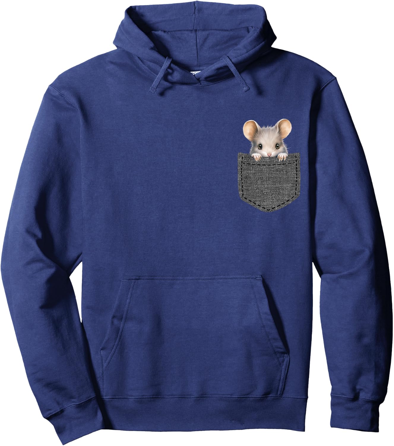 Mouse in Pocket Hoodie - Hoodie | Navy