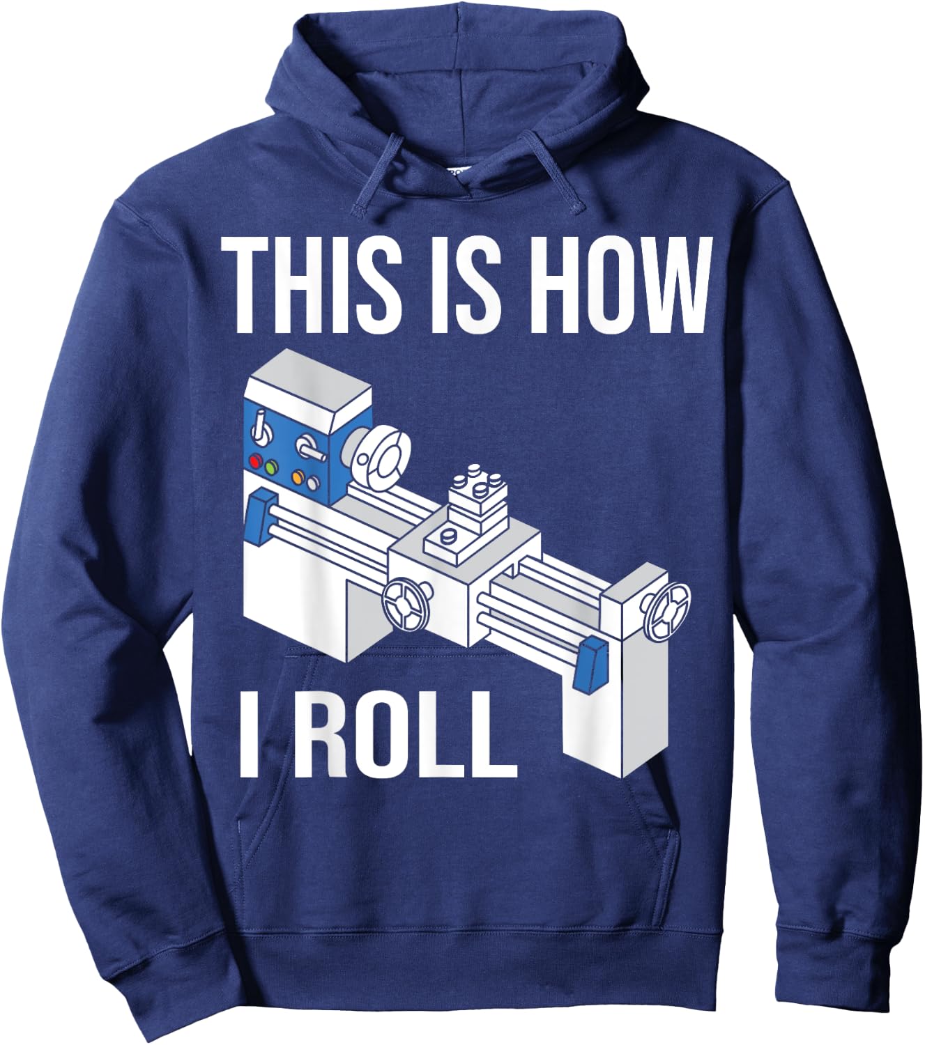 Machinist CNC Machine Lathe Operator Hoodie - Hoodie | Navy