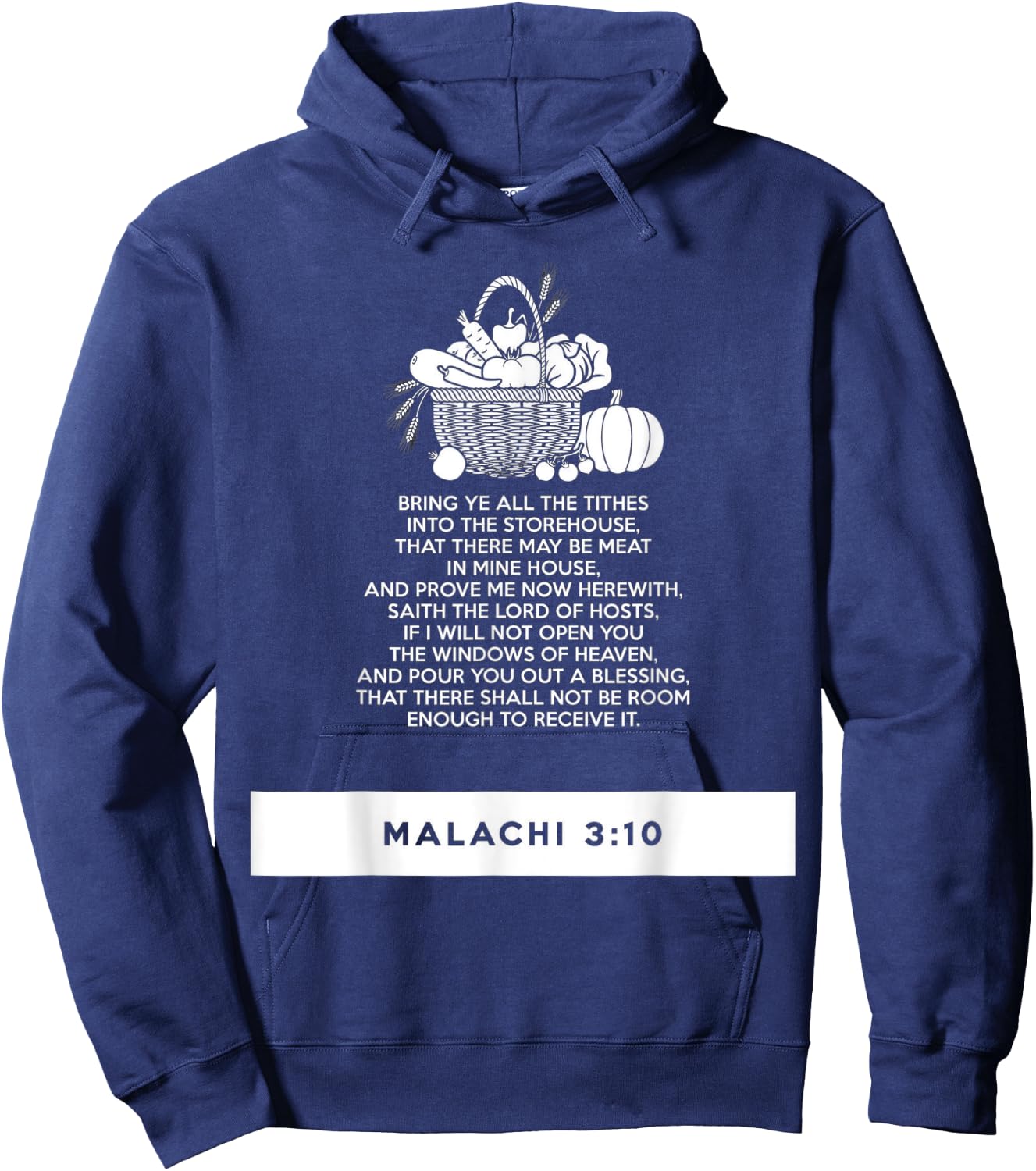 proverbs bible study Malachi 3 10 Hoodie - Hoodie | Navy