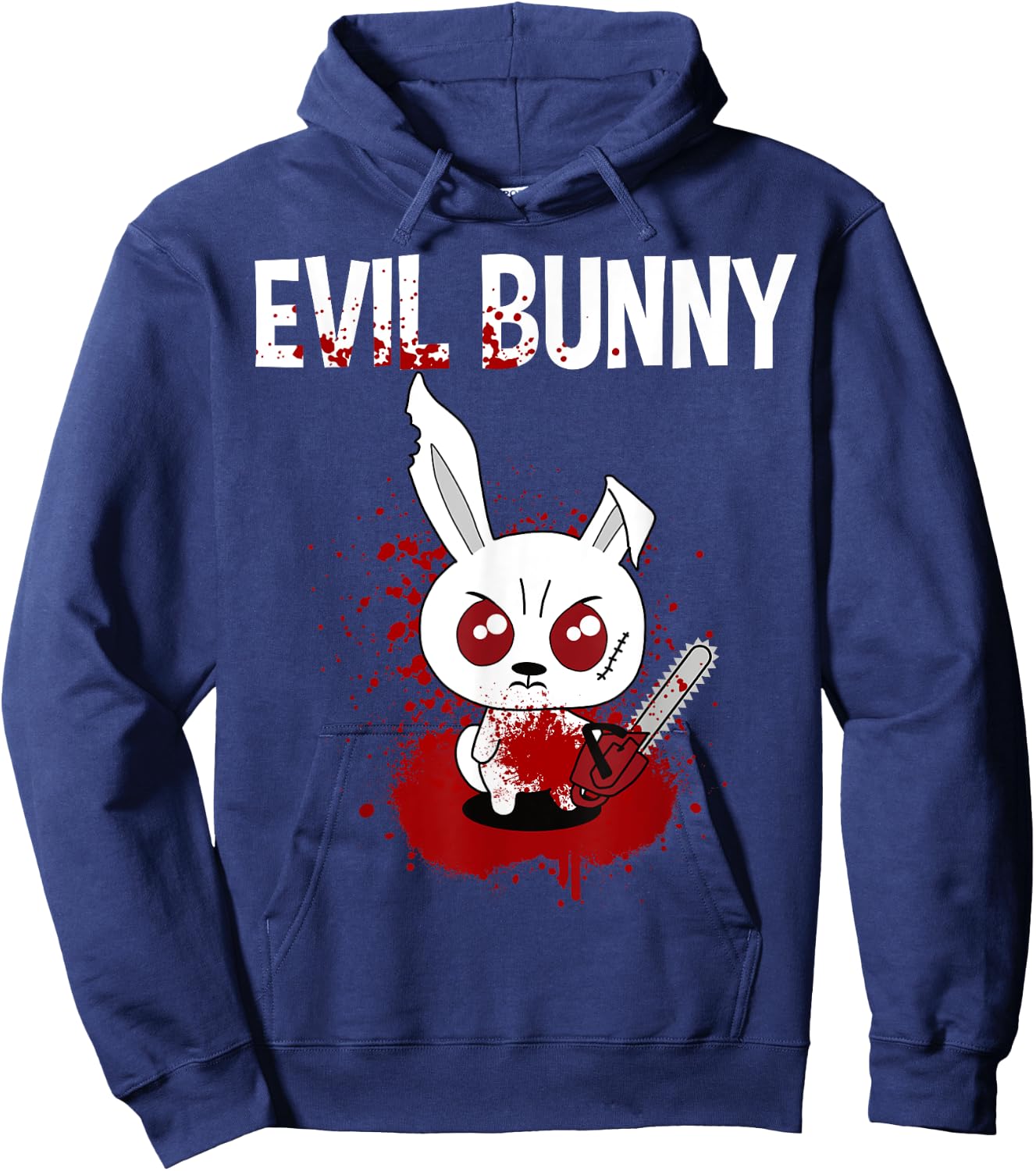 Funny - Evil Bunny Hoodie - Hoodie | Navy